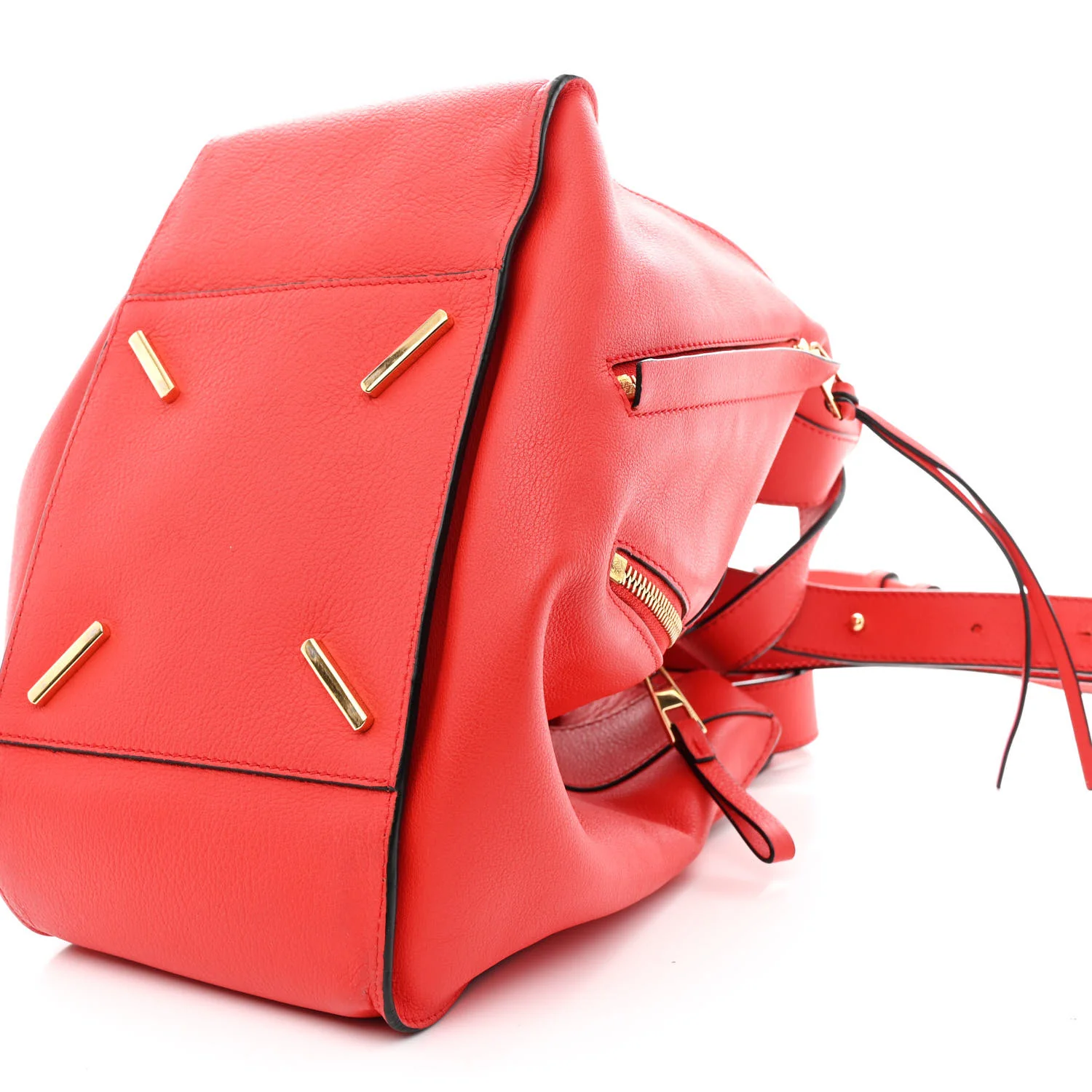 Calfskin Small Hammock Shoulder Bag Scarlet Red - Top Club