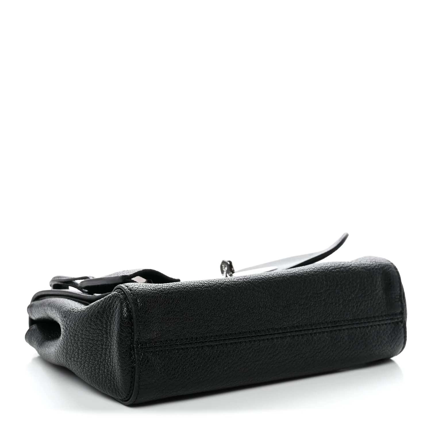 Glossy Goatskin Small Lily Flap Black - Top Club