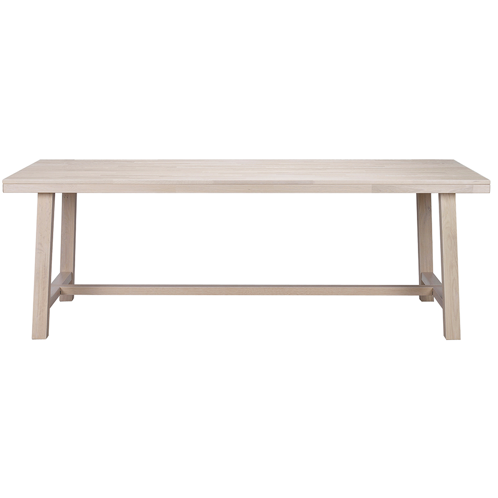Eettafel Brooklyn whitewash verlengbaar 220 x 95 cm