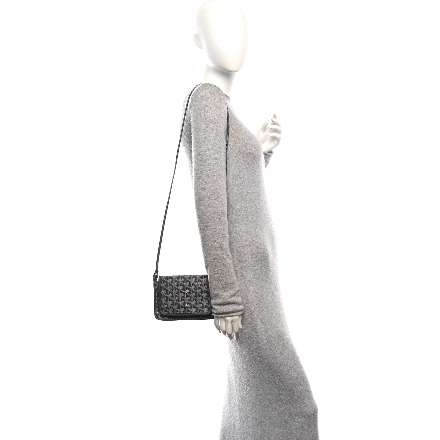 Goyardine Plumet Wallet Clutch Grey