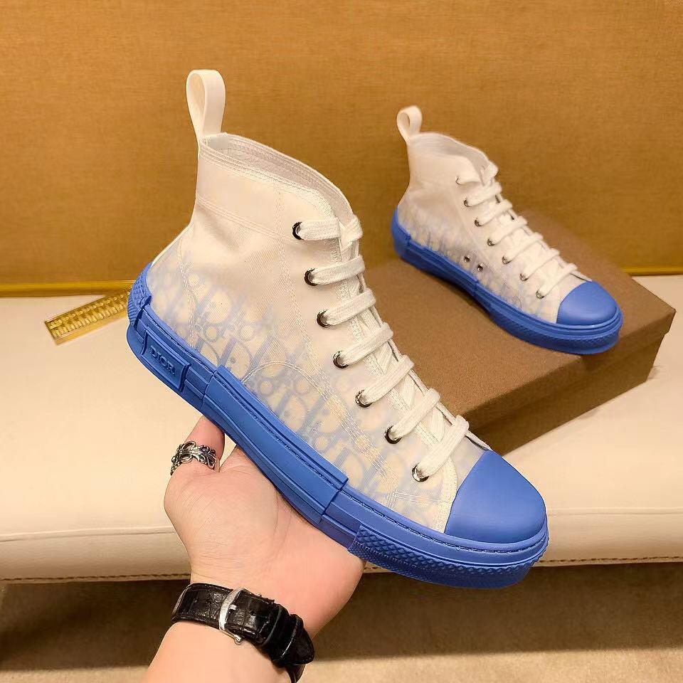 Dior B23 Low Top Logo Oblique Gradient Blue Canvas - Sneaker Replica Workshop