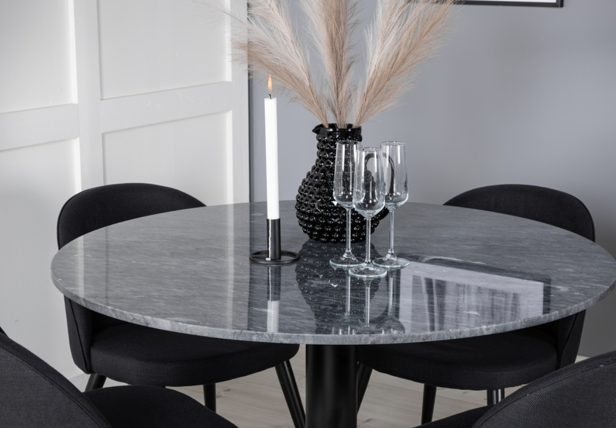 Eettafel Estelle Wit/Zwart