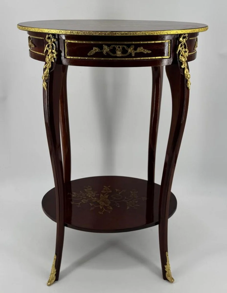 Baroque side table dark brown / gold H. 77 cm - Baroque style furniture