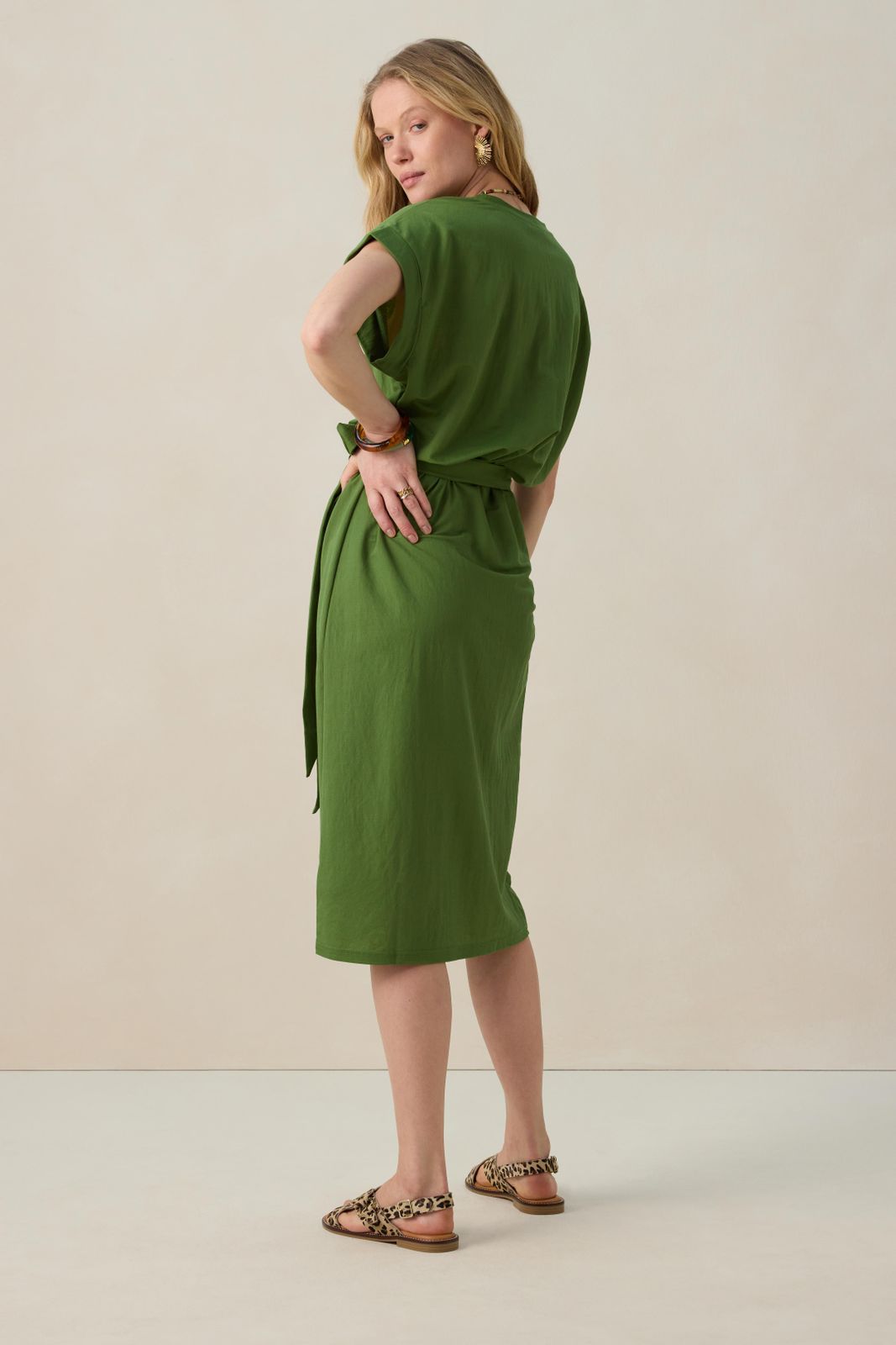 Groene jersey wikkeljurk