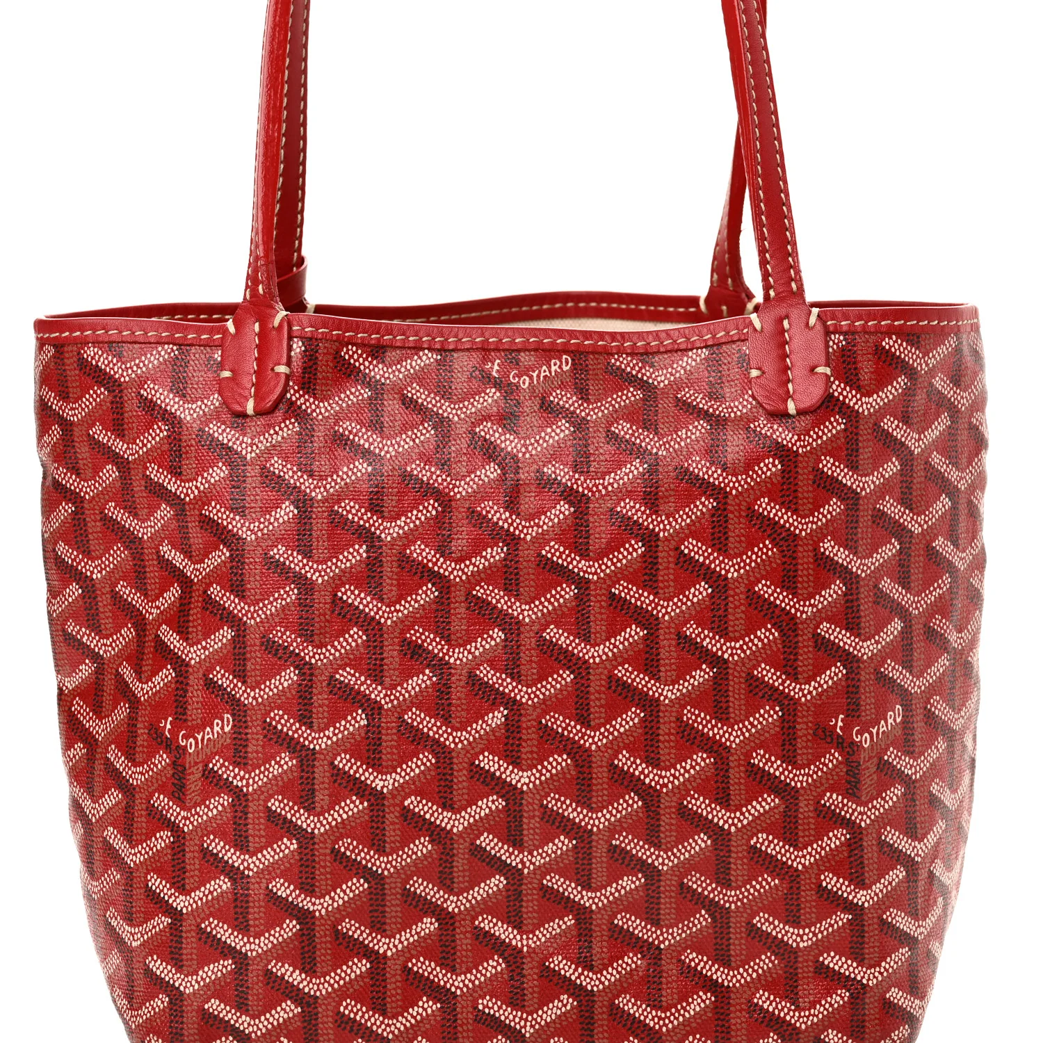 Goyardine Saint Louis Junior Jr PM Tote Red - Top Club
