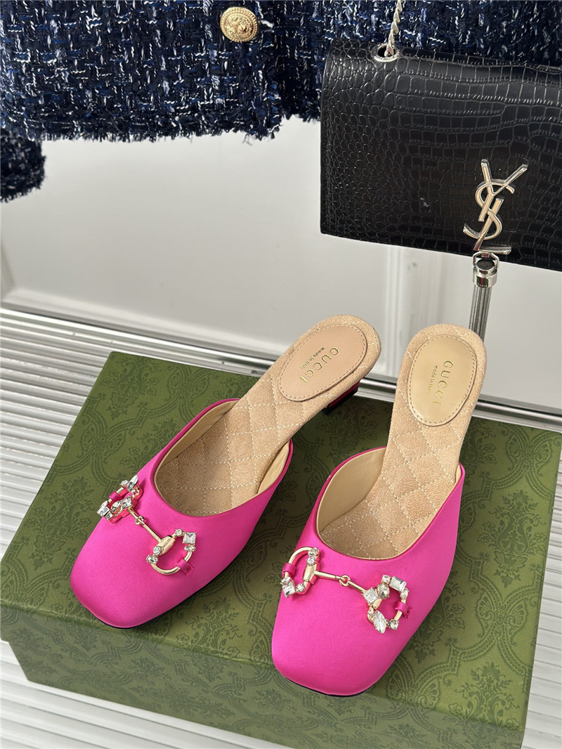 Gucci new horsebit toe thick heel half slippers - Sneaker Replica Workshop