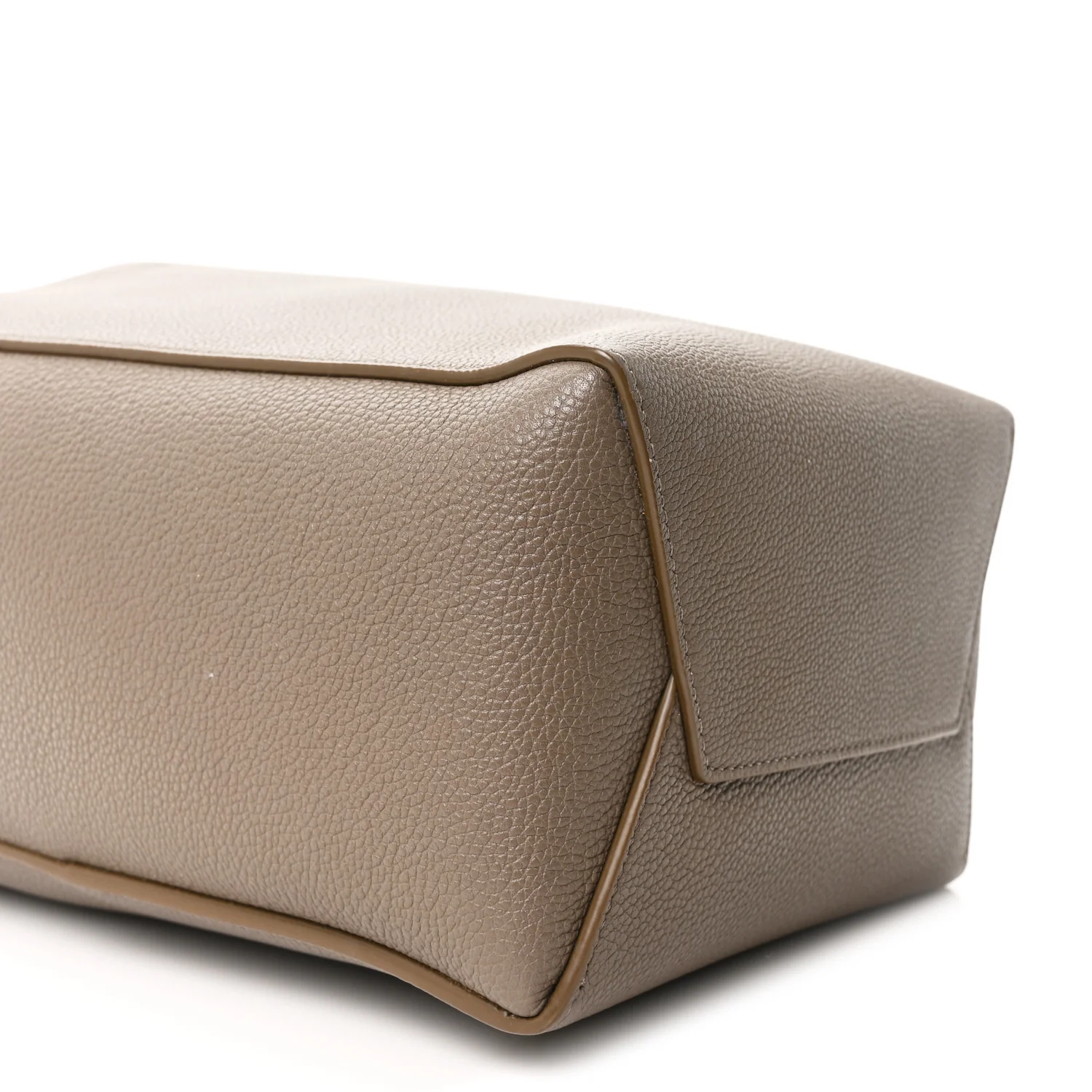 Soft Grained Calfskin Small Sangle Bucket Bag Taupe - Top Club