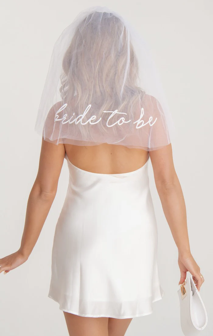 Jasmine Halter Mini Dress ~ Ivory Luxe Satin