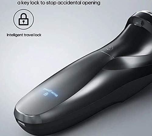 Rasoio ricaricabile intelligente, rasoio elettrico senza fili, impermeabile, kit per la toelettatura con display intelligente e blocco da viaggio, rasoi intelligenti anti-pizzicamento per bagno,