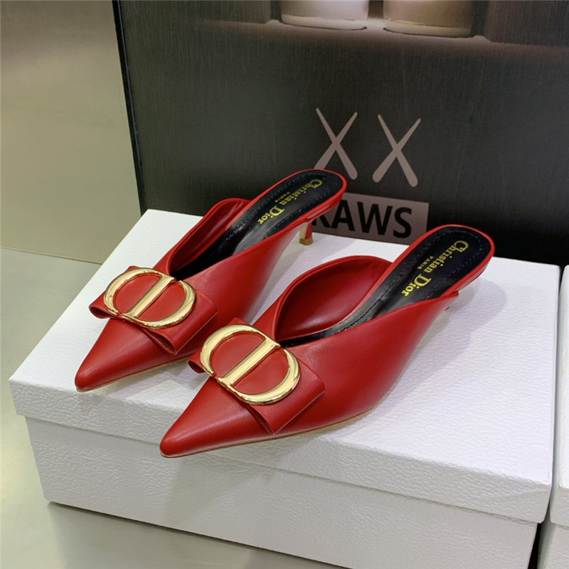 Dior spring and summer new jelly-colored pointed mules - Sneaker Replica Workshop