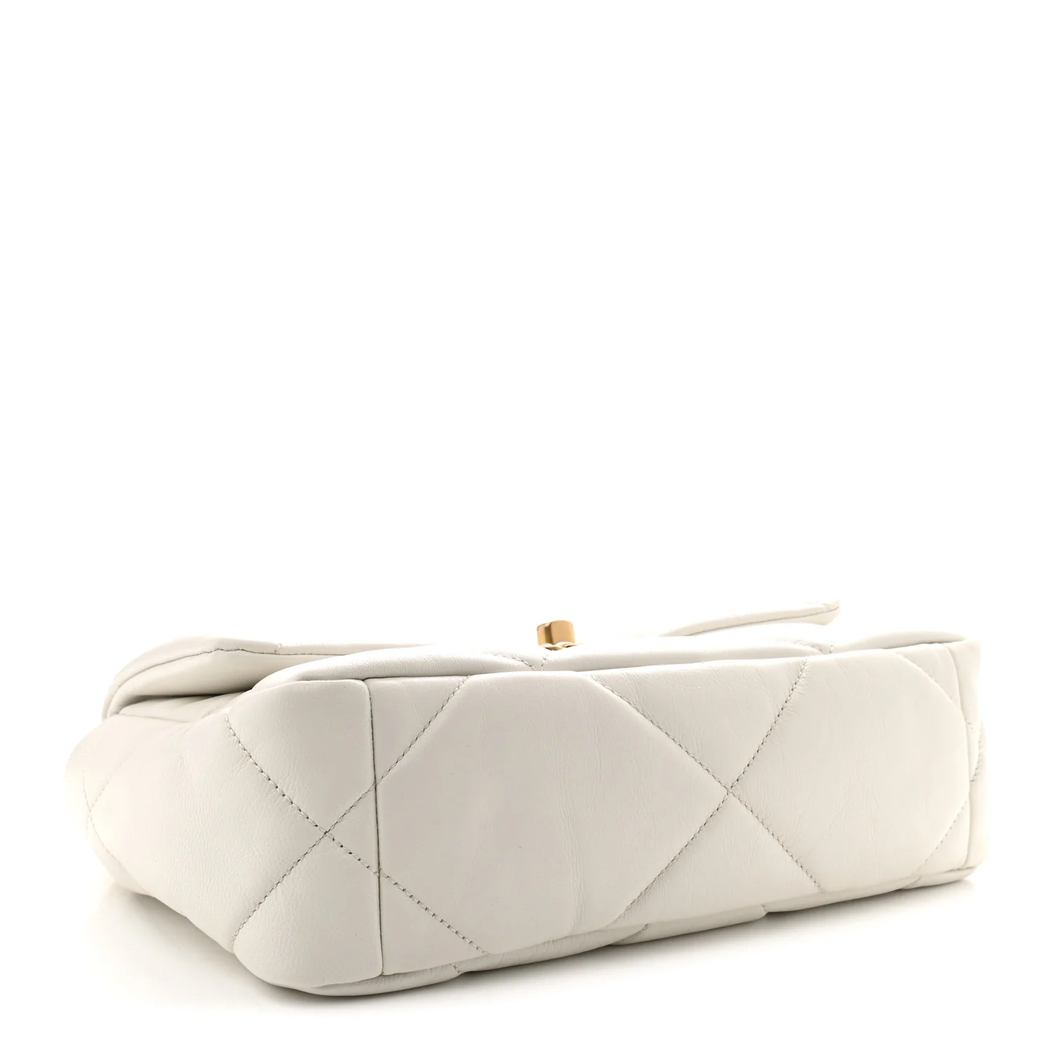 Goatskin Quilted Medium Chanel 19 Flap White - Top Club