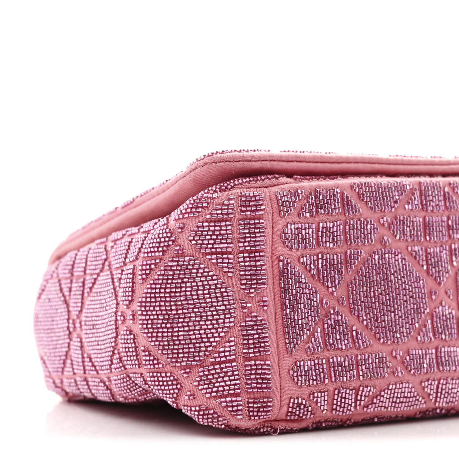 Calfskin Beaded Small Caro Bag Pink - Top Club