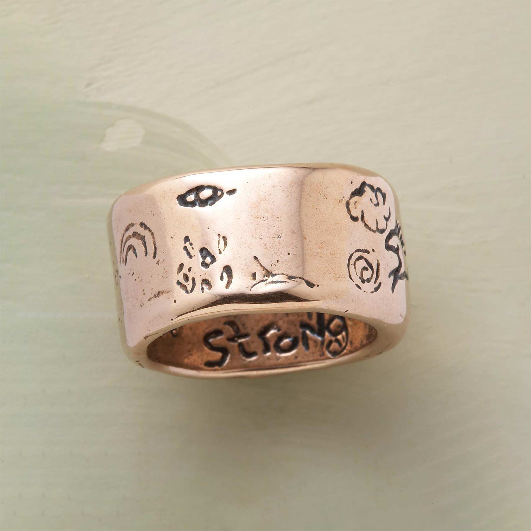 Rose Gold Strength Ring - Sundance Living