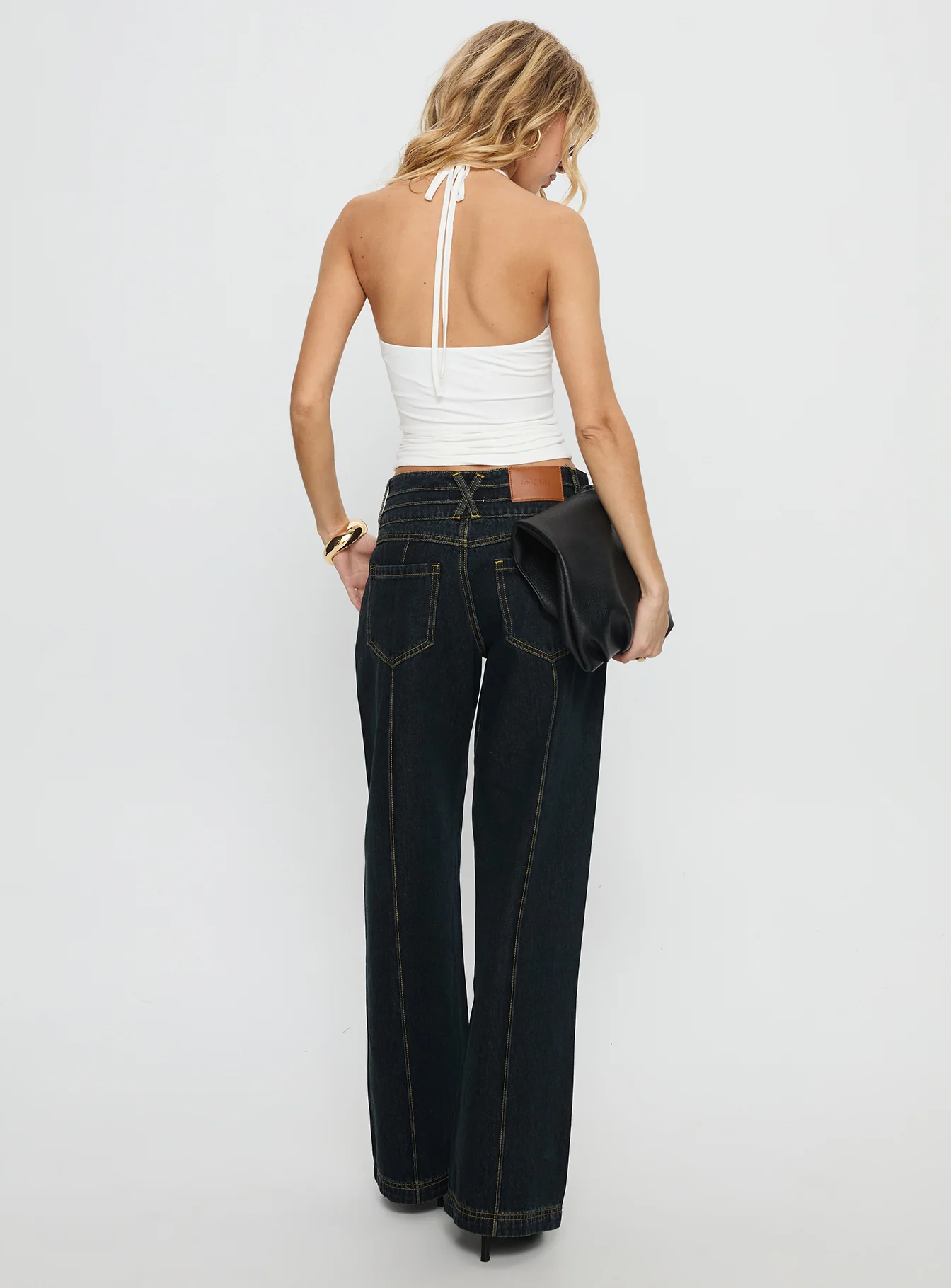 Hannalee Low Rise Wide Leg Jeans Grunge Wash