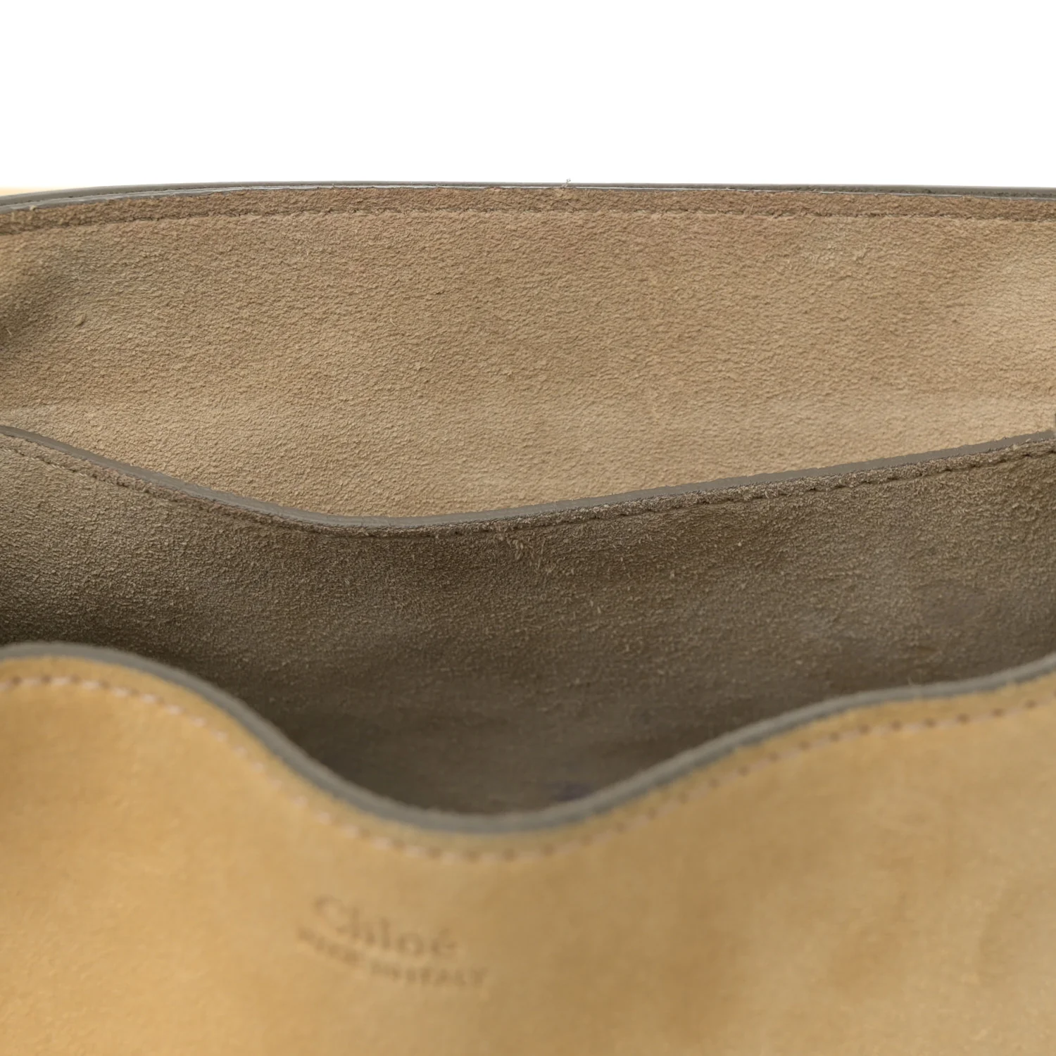 Suede Smooth Calfskin Drew Shoulder Bag Milky Coffee - Top Club