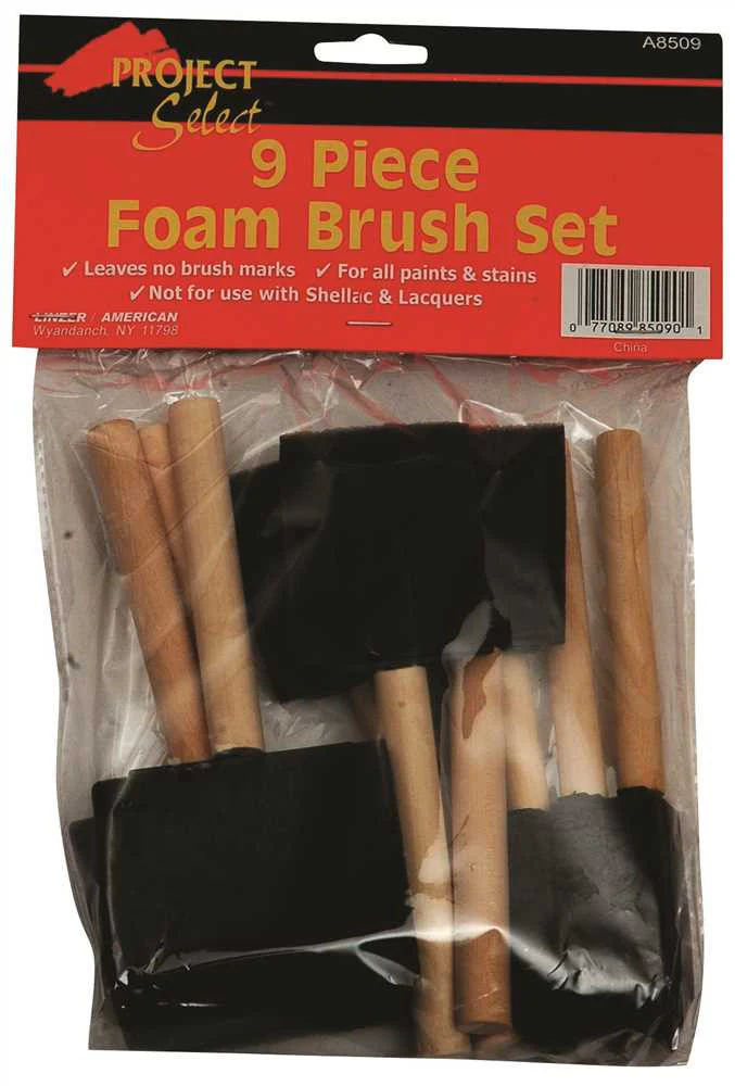 Foam Brush Set, 9 Piece Set - CPC Painting, Inc.