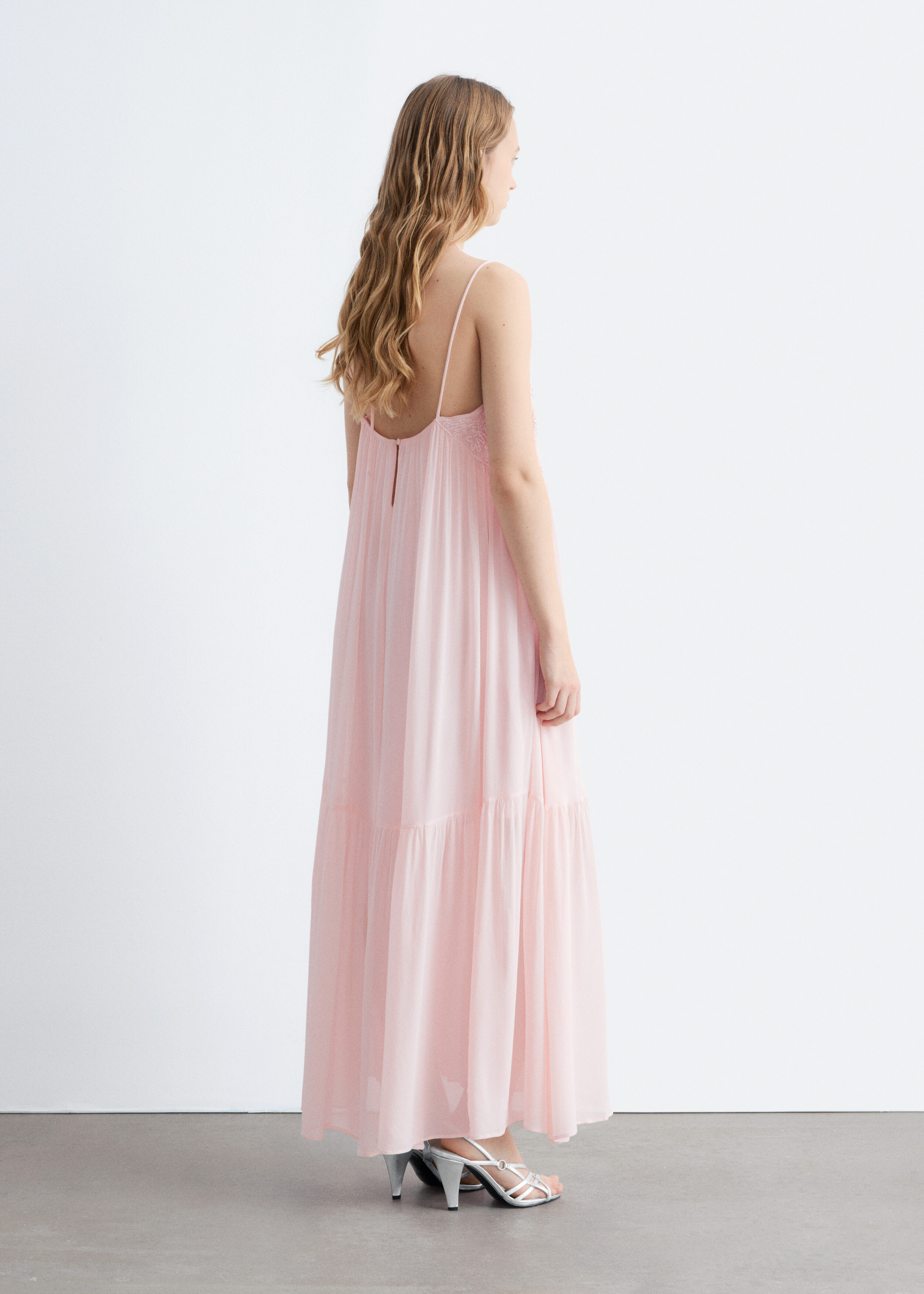 & Other Stories STRAPPY EMBROIDERED MAXI DRESS