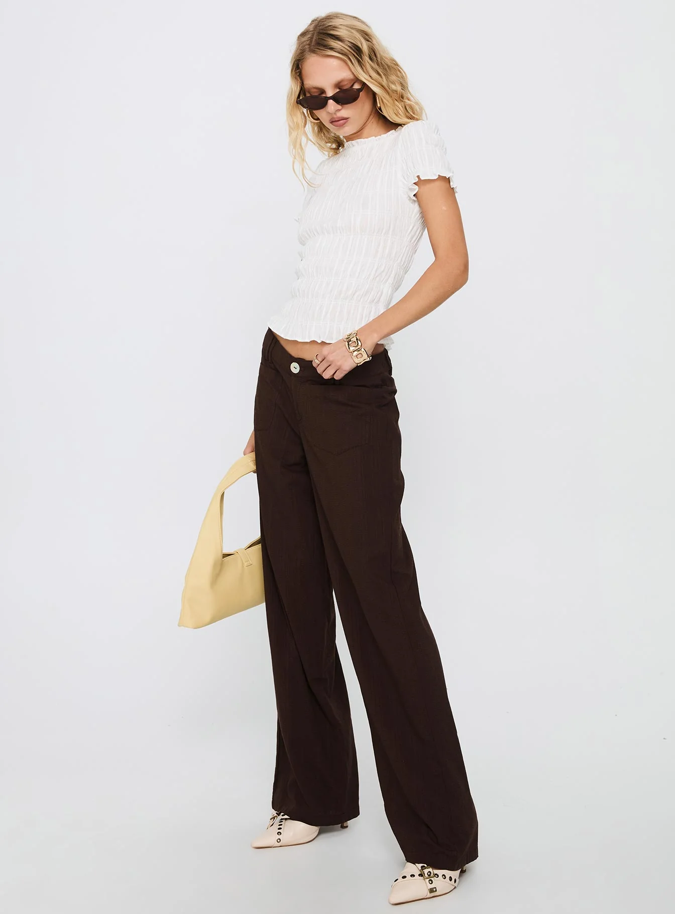 Vendi Low Rise Pant Chocolate