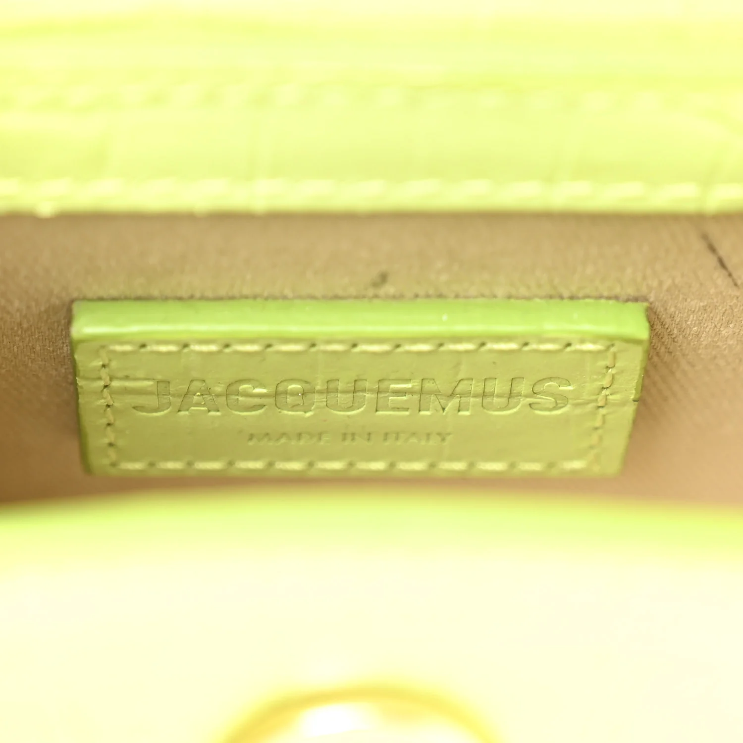 Calfskin Crocodile Embossed Le Chiquito Light Green - Top Club