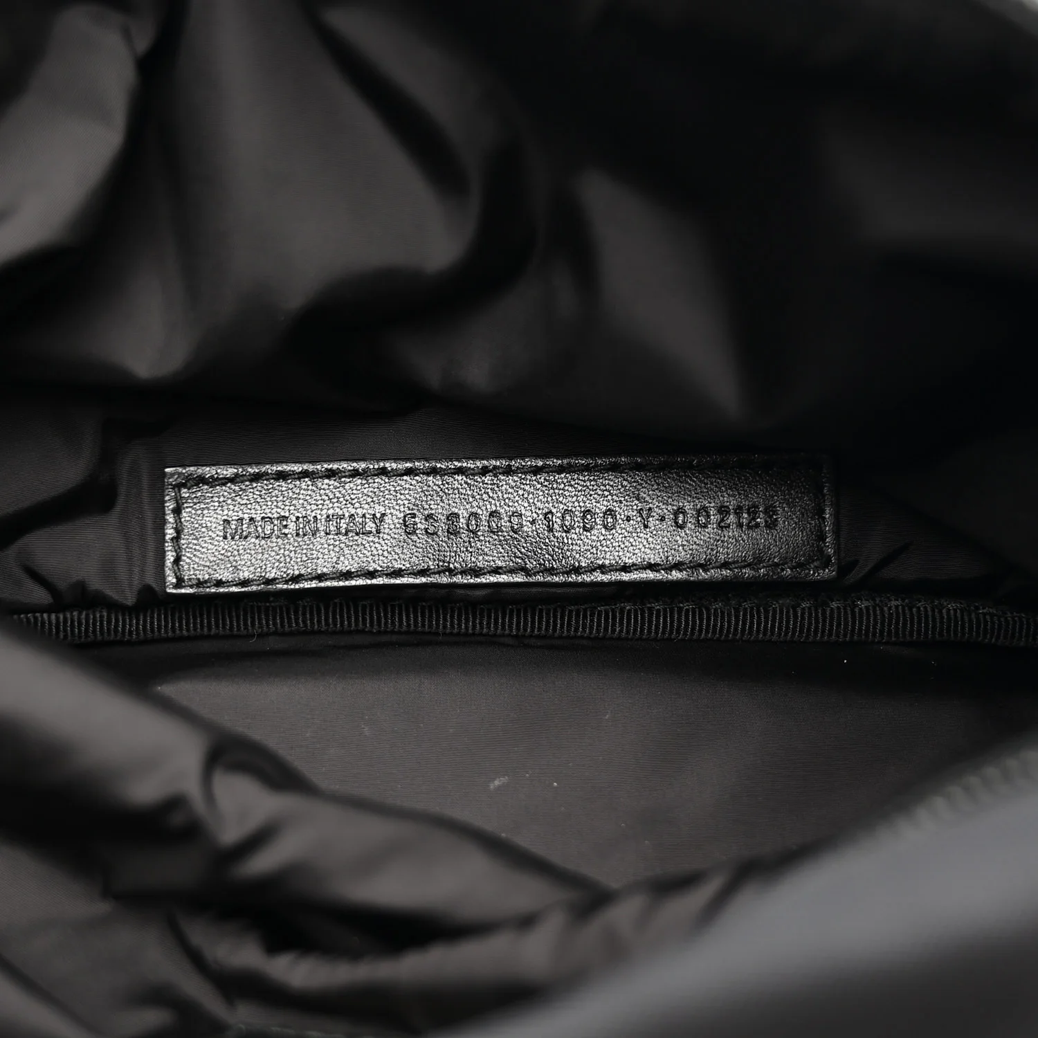 Recycled Sport Nylon Logo Embroidered Wheel Beltpack Black - Top Club