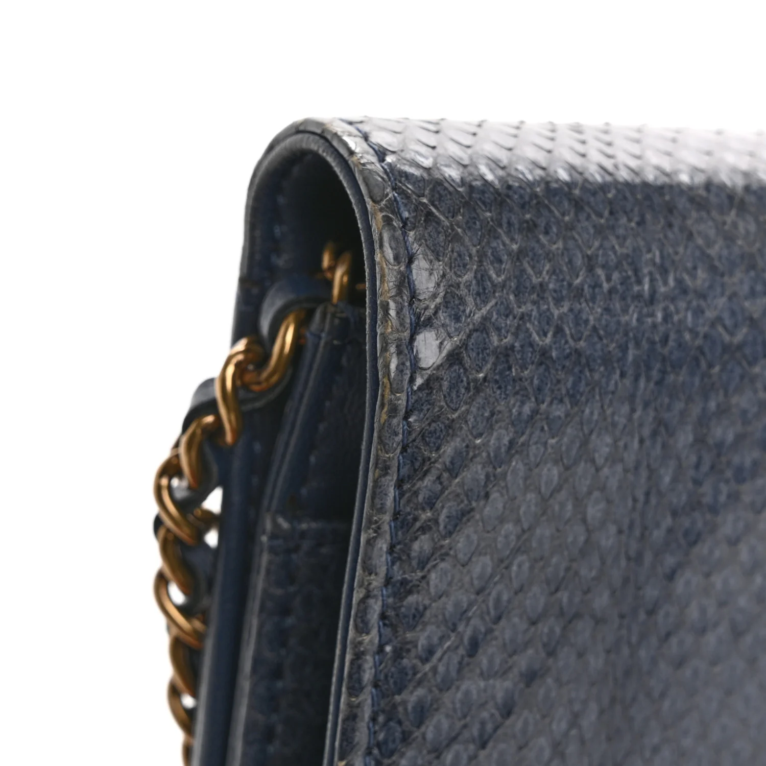 Snakeskin Wallet On Chain WOC Blue - Top Club
