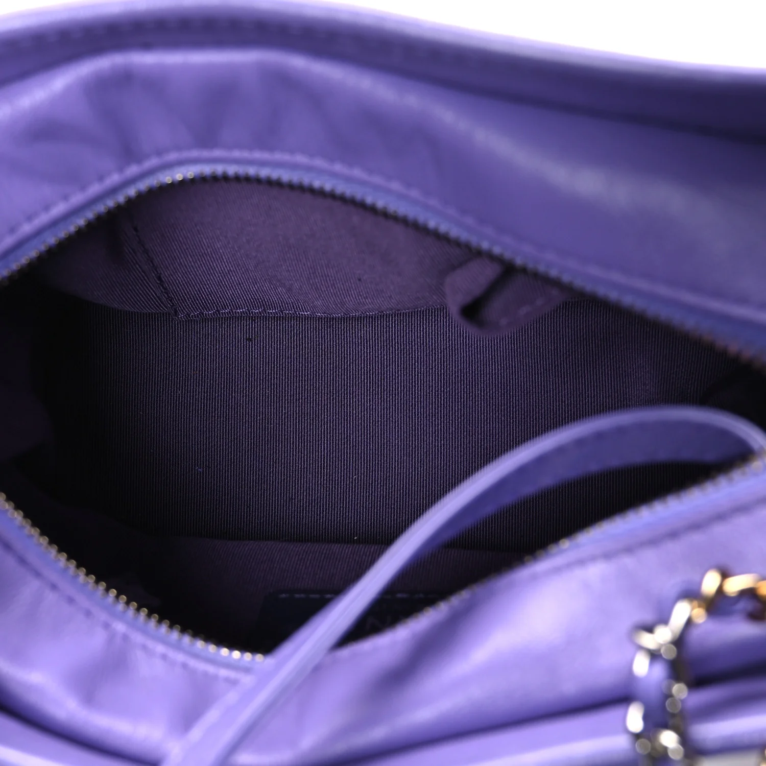 Aged Calfskin Quilted Small Gabrielle Hobo Purple - Top Club