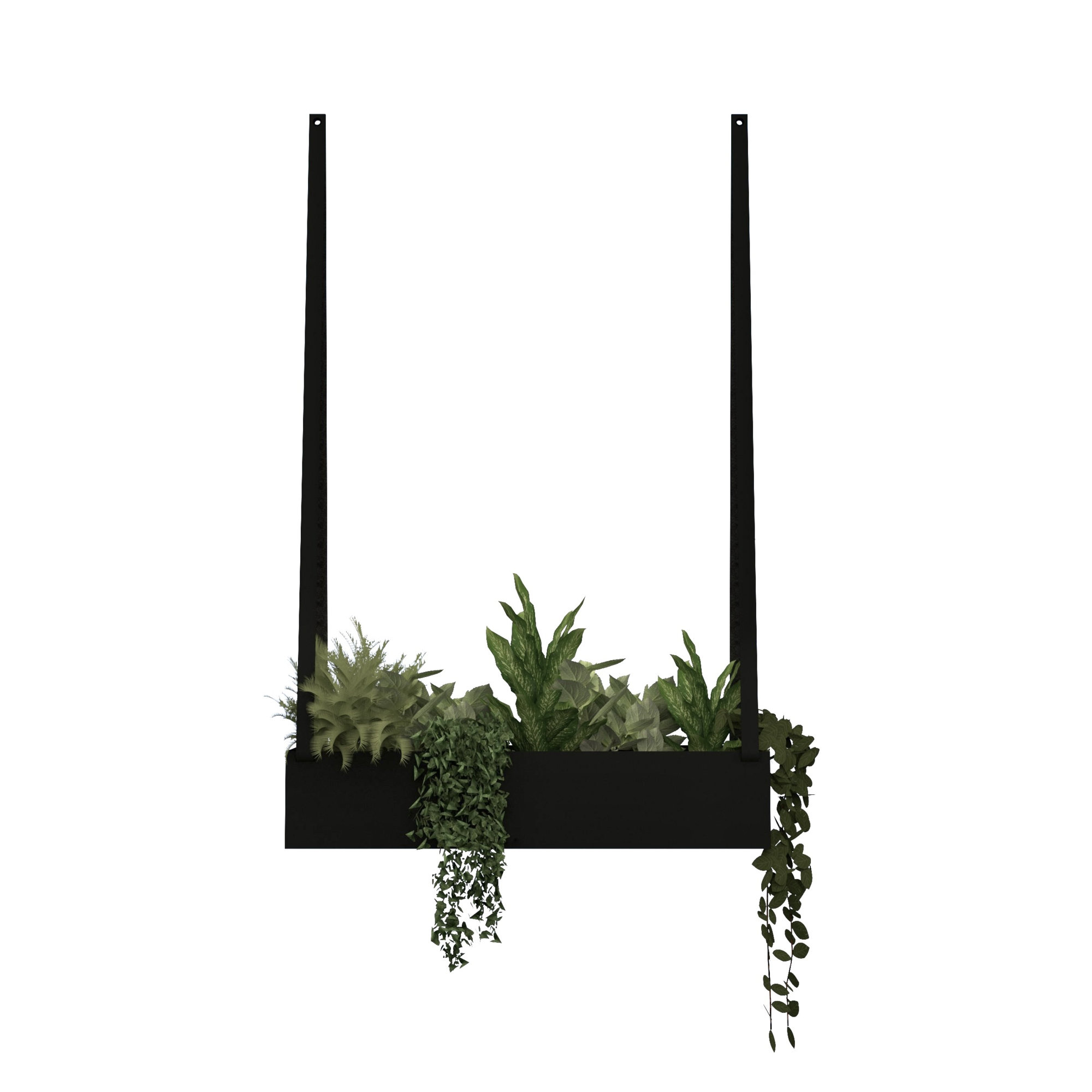 ZWART - Plantenbak (staal)