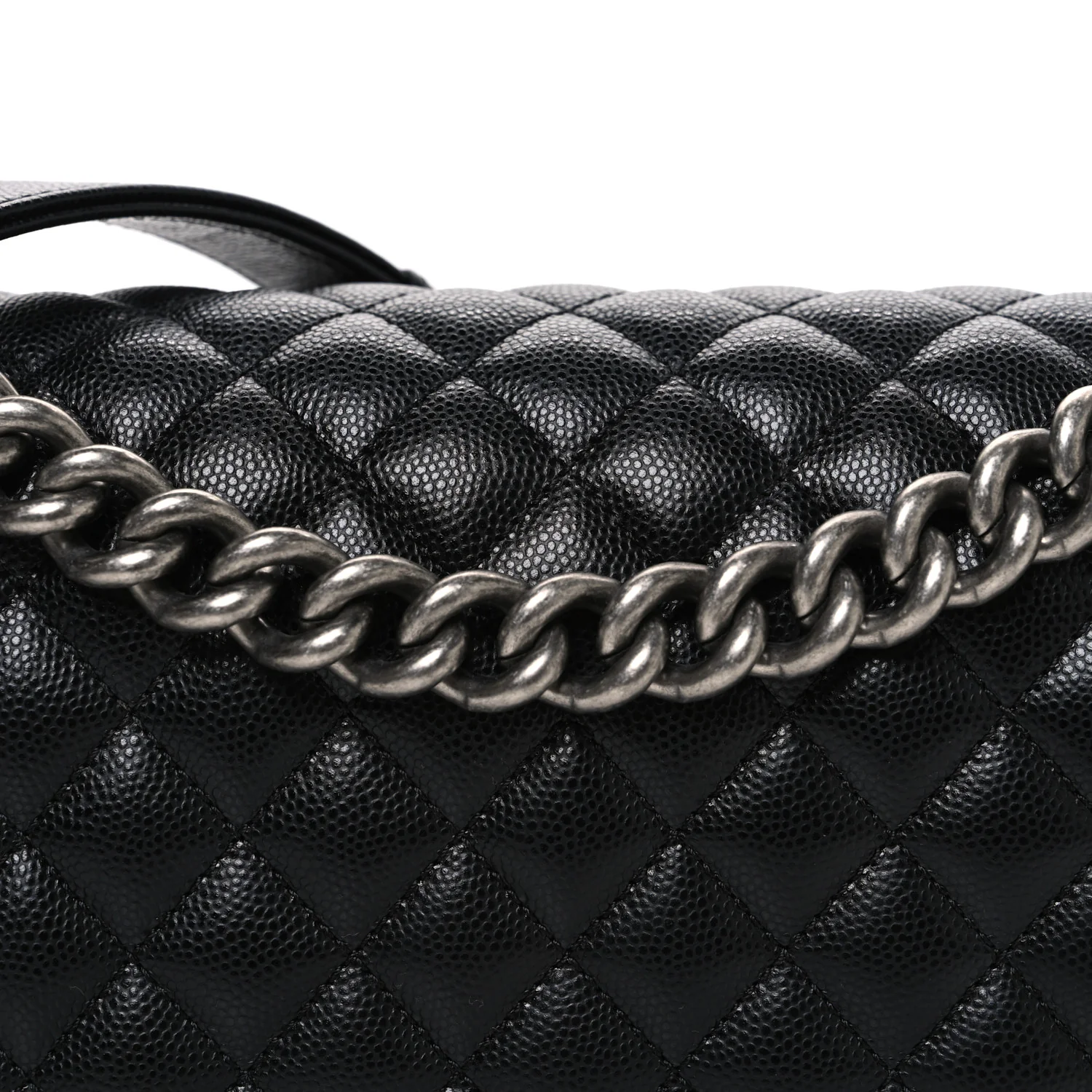 Caviar Quilted New Medium Boy Flap Black - Top Club