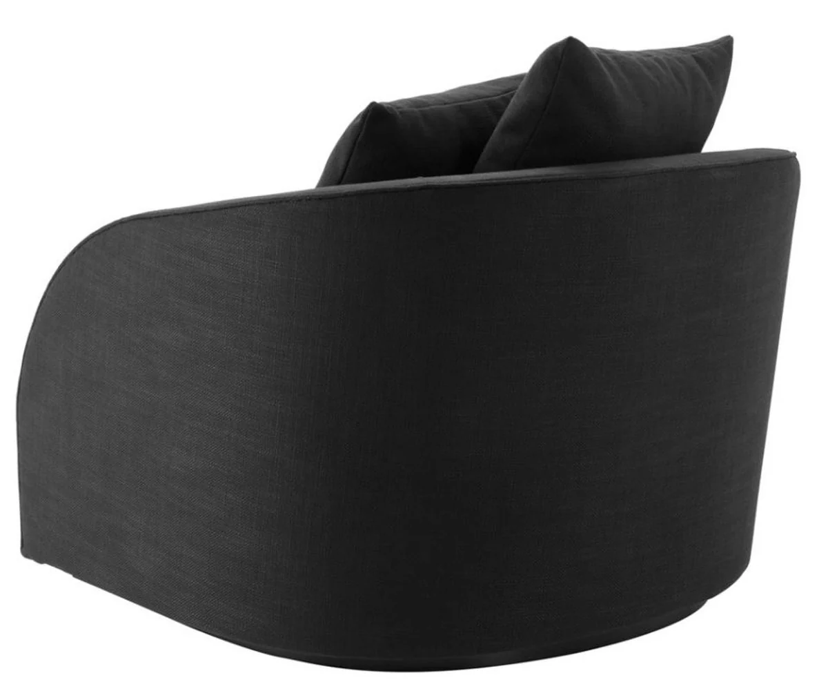 Luxury Hotel Salon Armchair Black 101 x 91 x H. 72 cm - Living Room Furniture