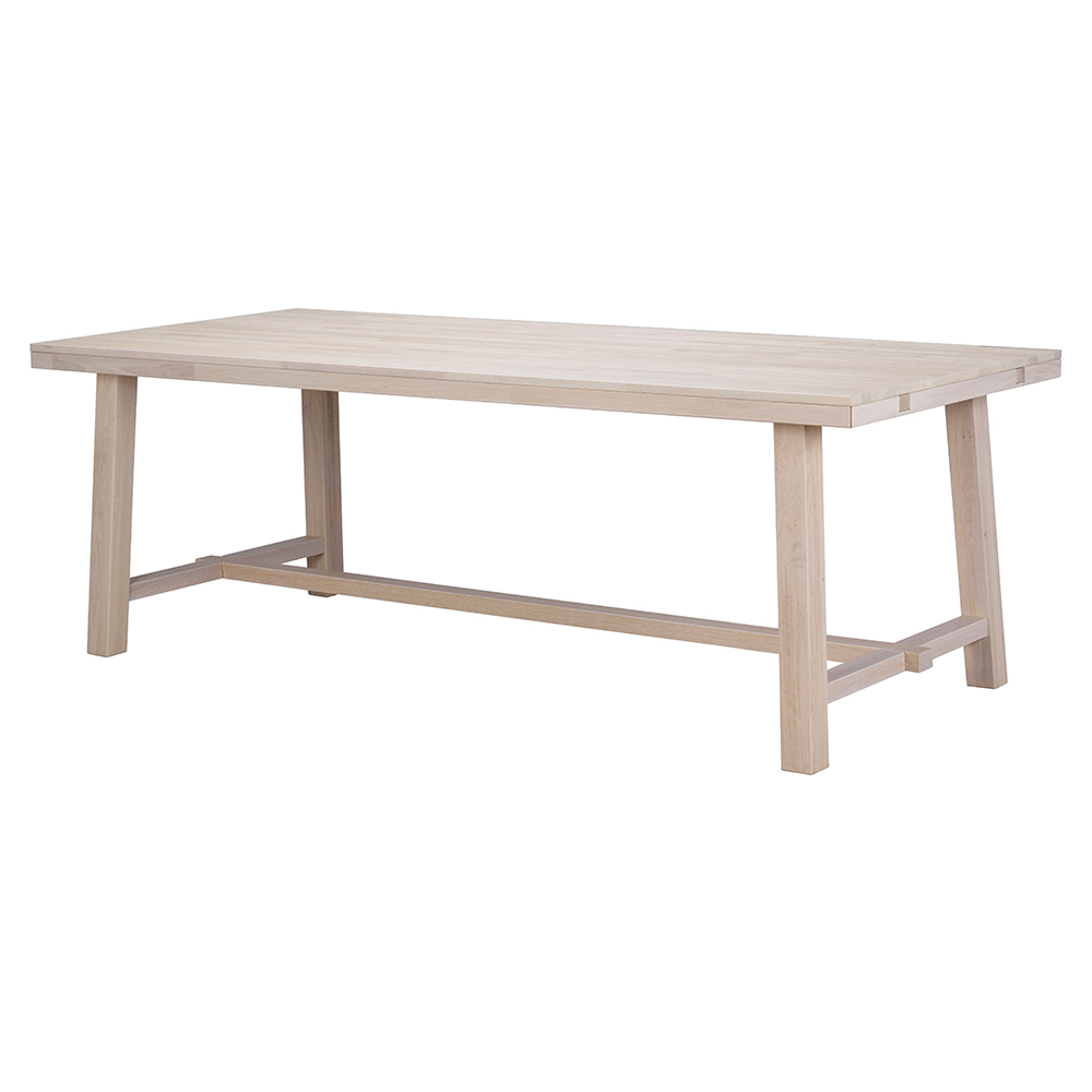 Eettafel Brooklyn whitewash verlengbaar 220 x 95 cm