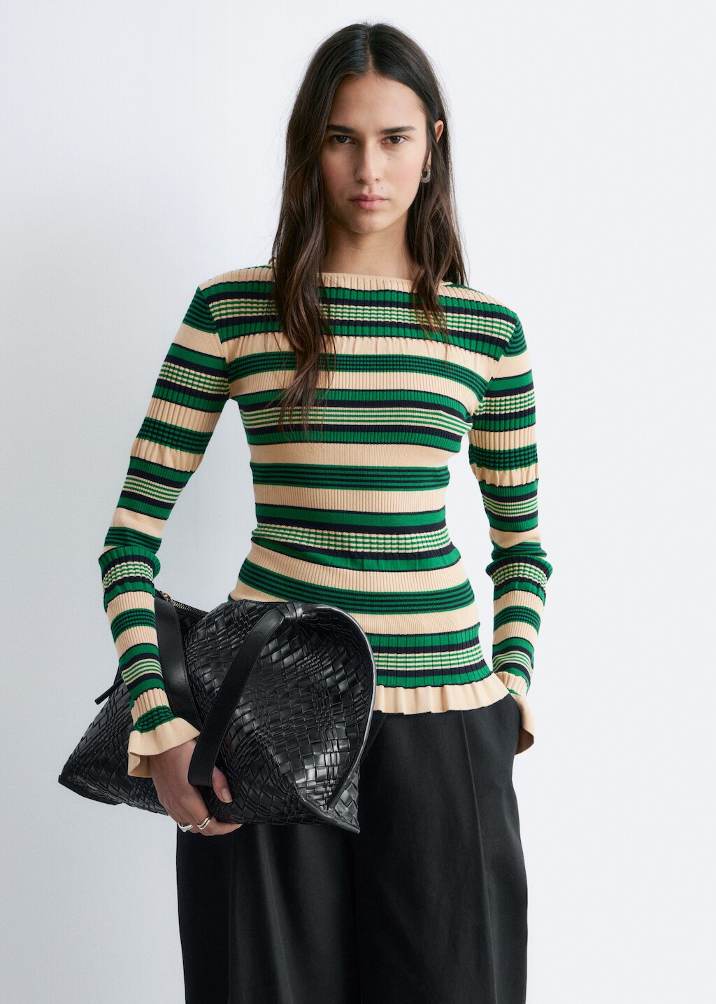 & Other Stories LONG-SLEEVE RIBBED TOP