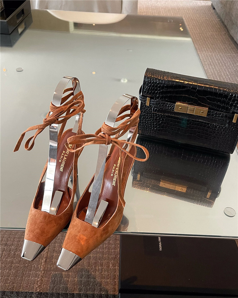 YSL suede strap temperament high heels - Sneaker Replica Workshop