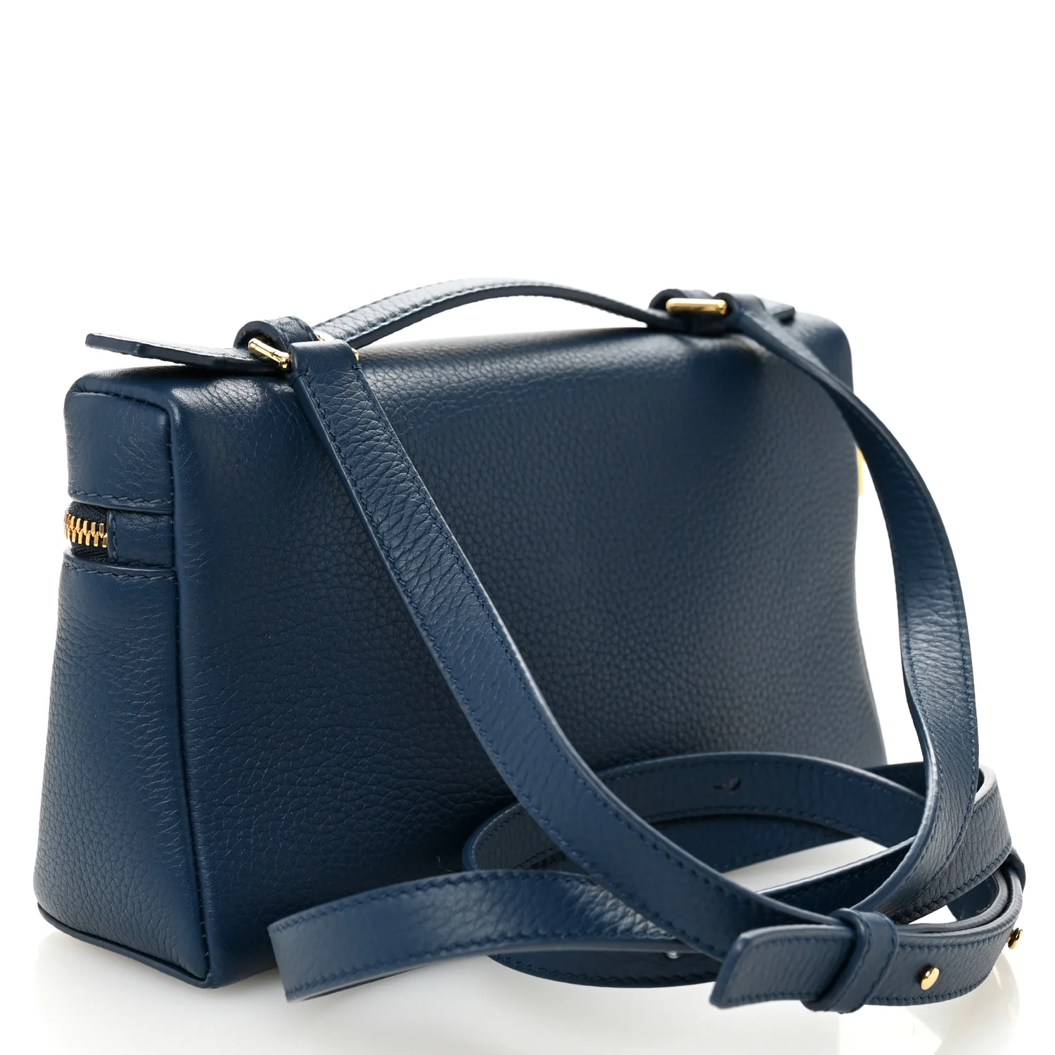 Grained Calfskin L19 Extra Pocket Pouch Navy Blue - Top Club