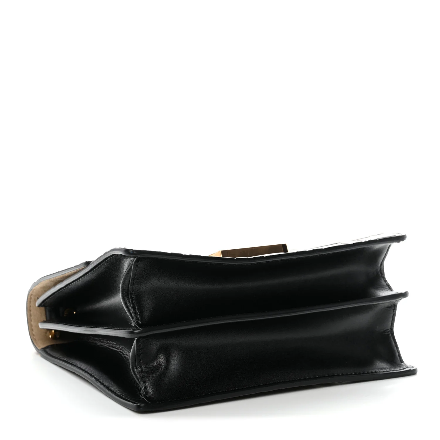 Vitello Liberty Bi-Color FF 1974 Embossed Small Kan U Shoulder Bag Maya Black - Top Club