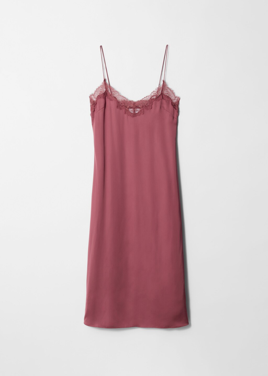 & Other Stories SATIN SLIP MIDI DRESS