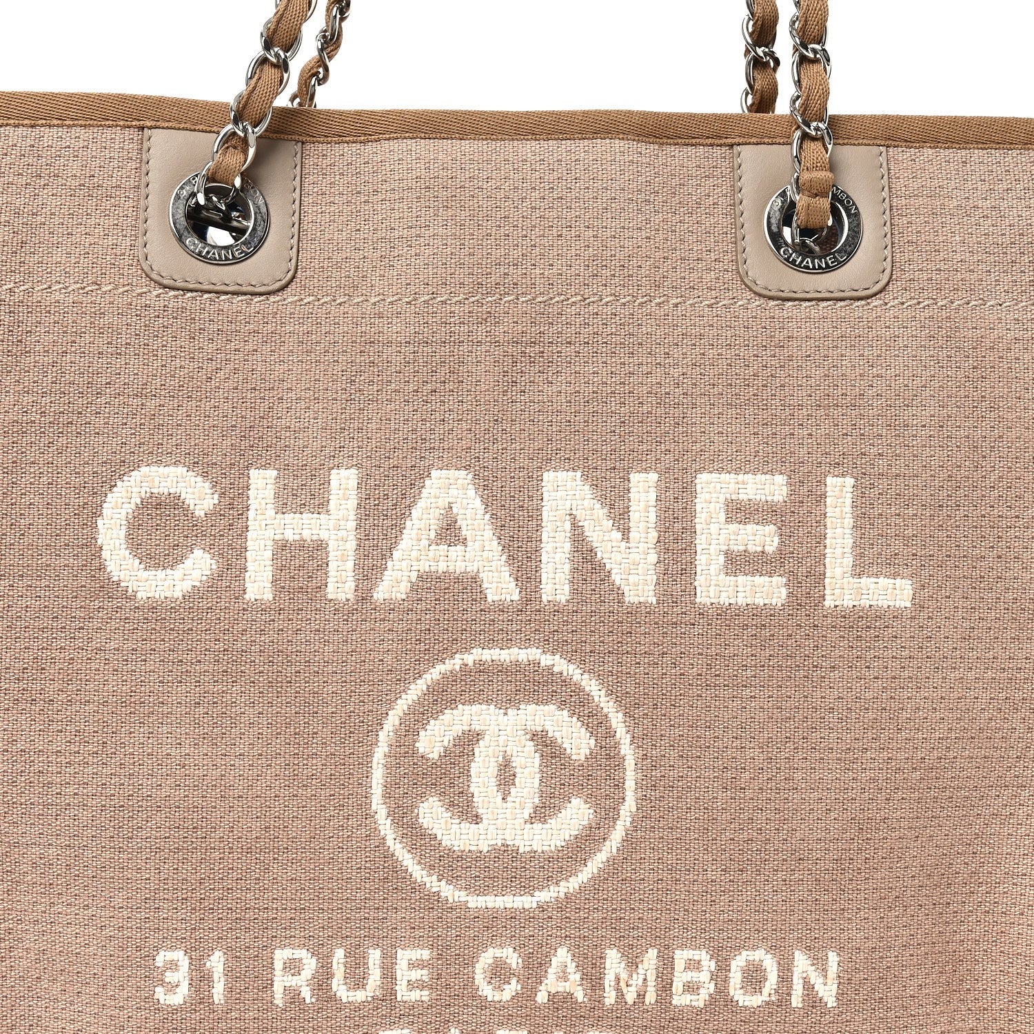 Canvas Small Deauville Tote Ecru - Top Club