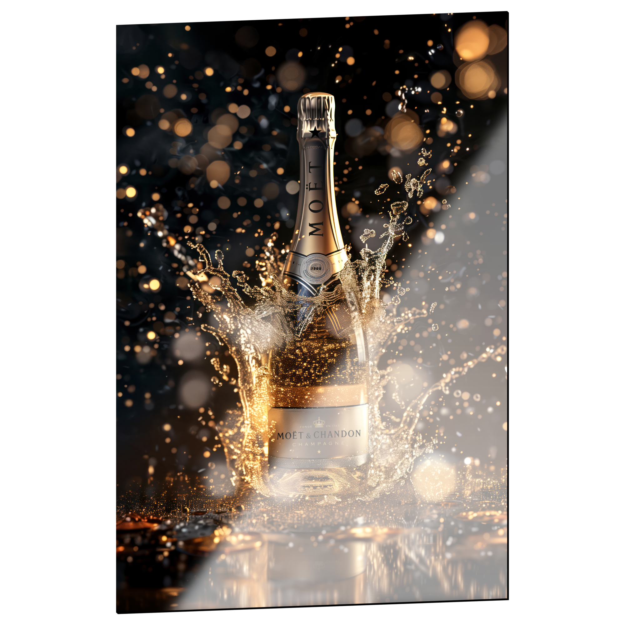 Dibond schilderij 'Champagne Only' 80x120 cm