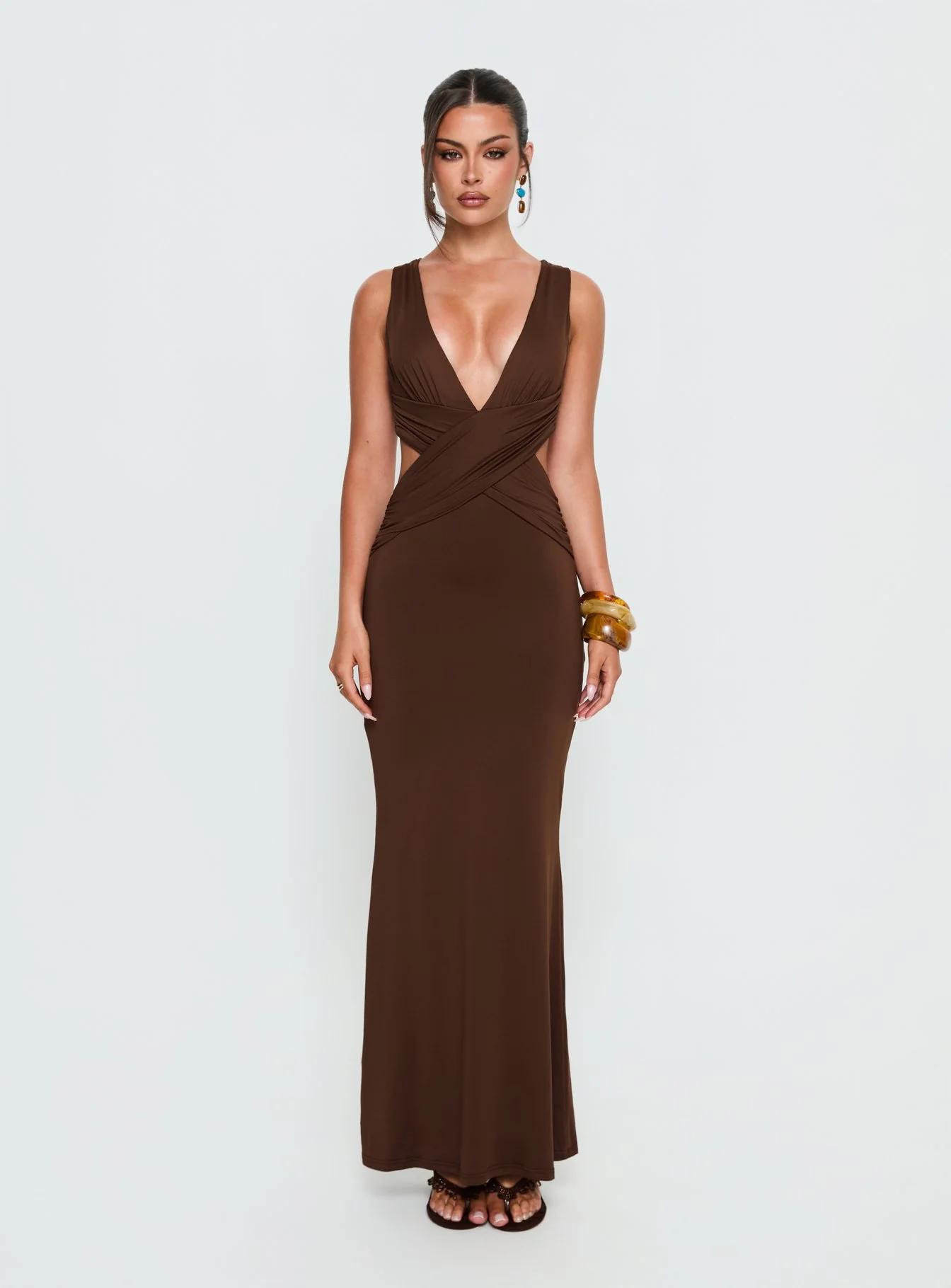 Bambia Maxi Dress Dark Brown