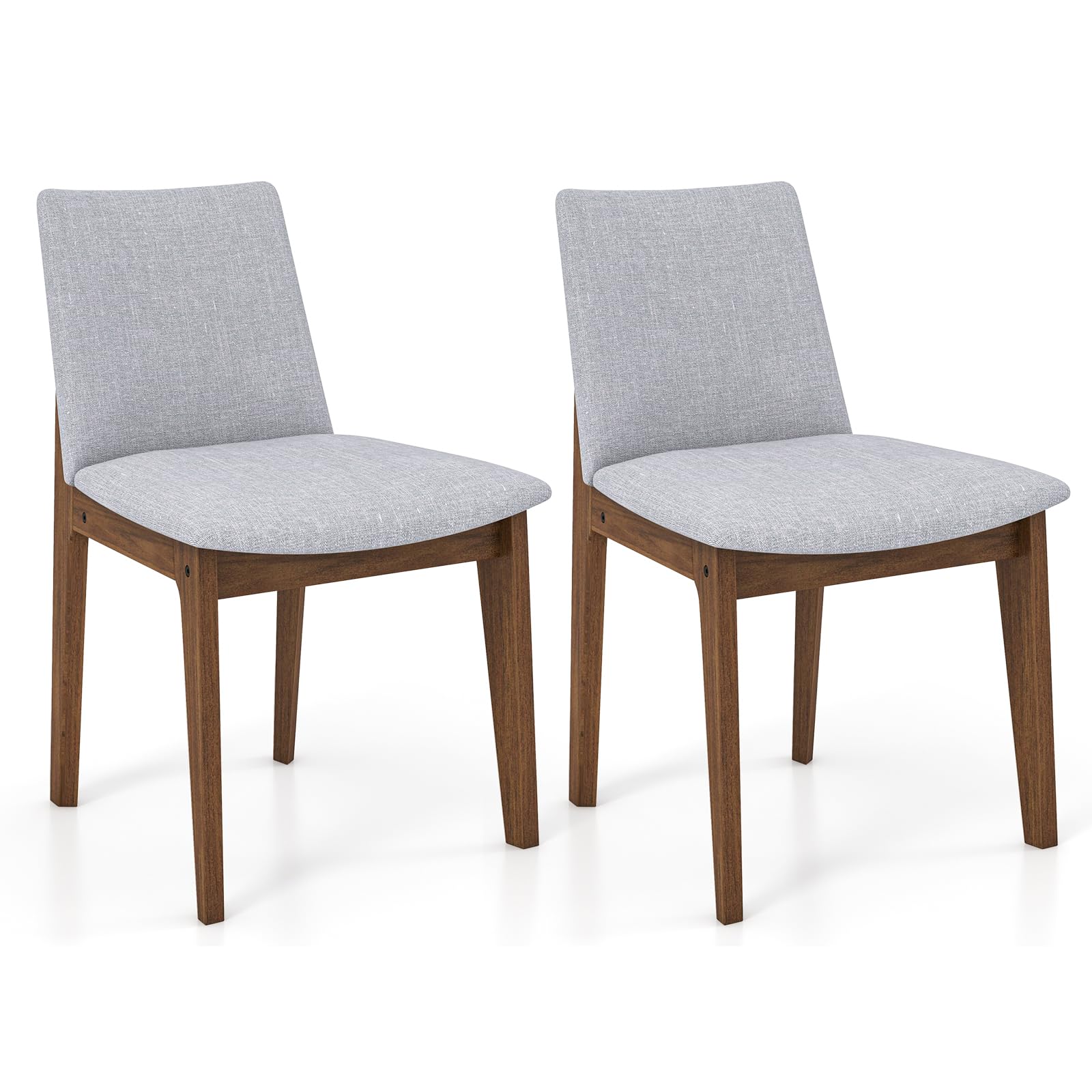 BEFOUNDLOVELY Upholstered Dining Chairs Set of 2/4 with Rubber Wood Frame, Padded Cushions, High Curved Back