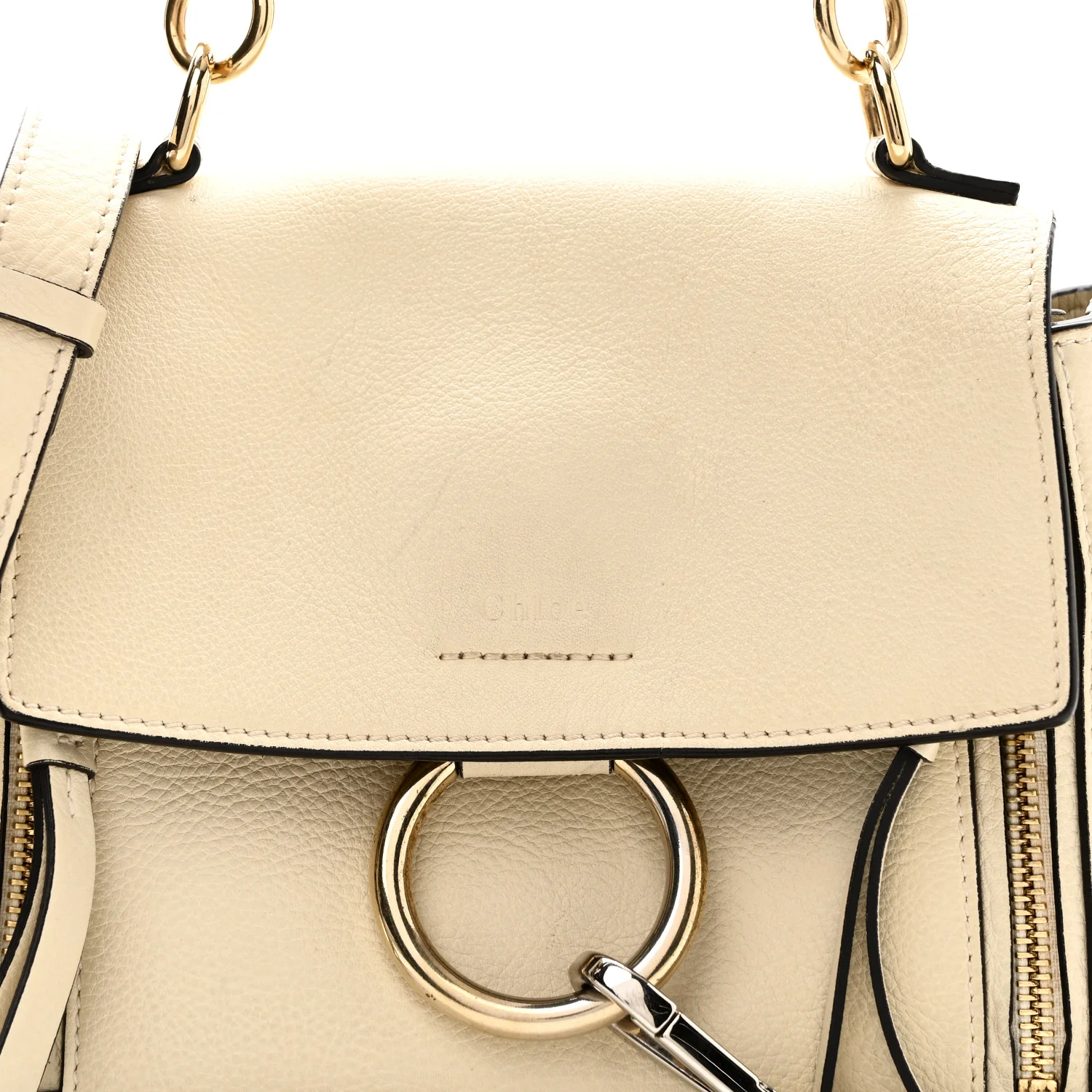 Calfskin Mini Faye Day Shoulder Bag Off White - Top Club