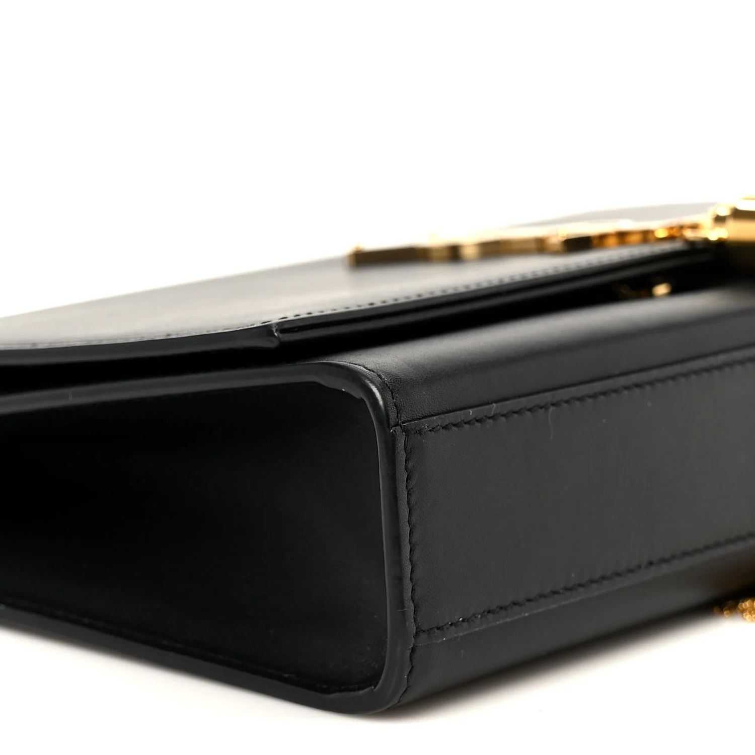 Smooth Calfskin Medium Classic Monogram Kate Tassel Satchel Black - Top Club