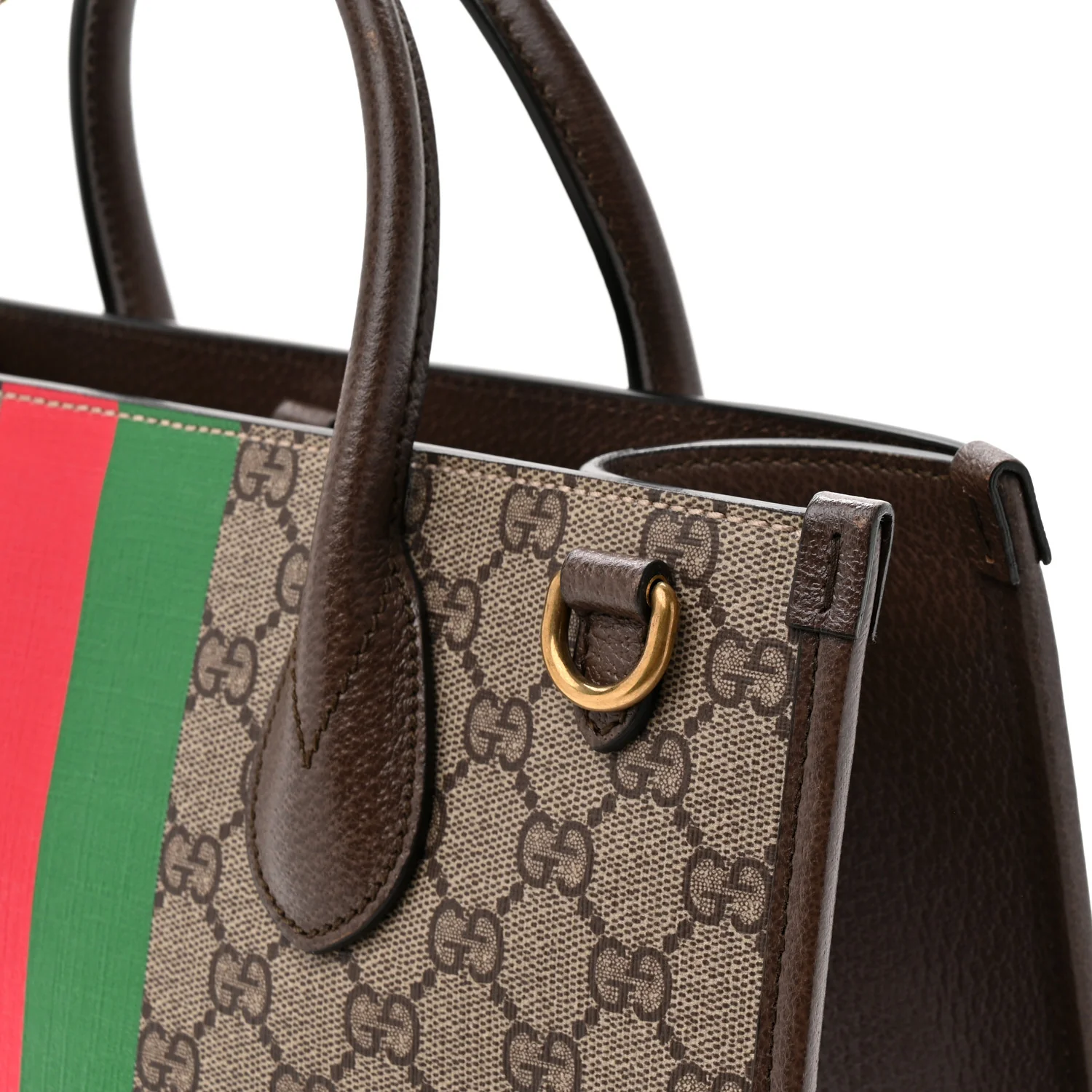GG Supreme Monogram Textured Dollar Calfskin Web Gucci Tiger Small Retro Interlocking G Tote Bag Beige Ebony Live Red New Shamarock New Acero - Top Club