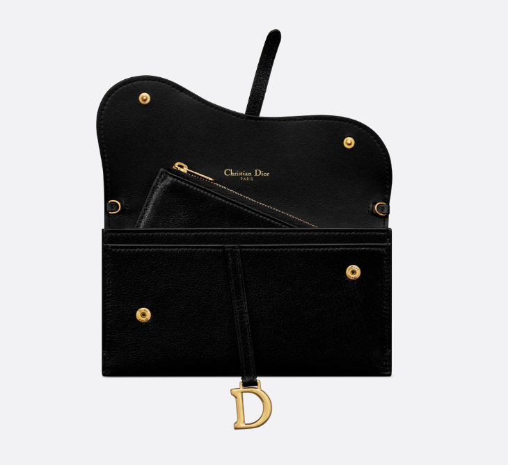 D Saddle Wallet in Goatskin Queen Mint - Top Club