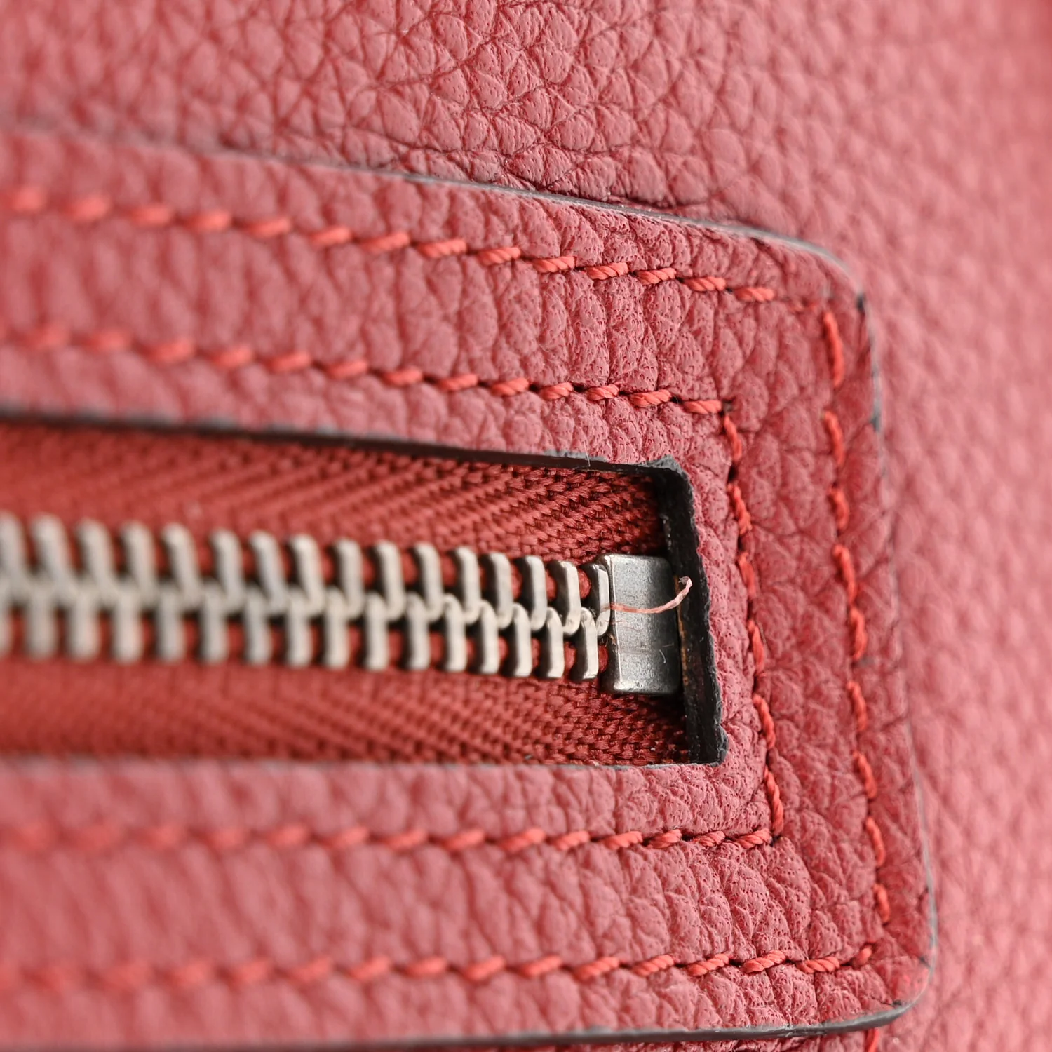 Drummed Calfskin Nano Luggage Merlot - Top Club
