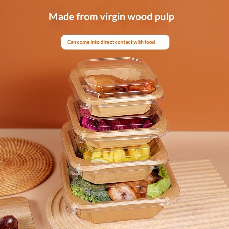 Octagonal Disposable Kraft Paper Food Box