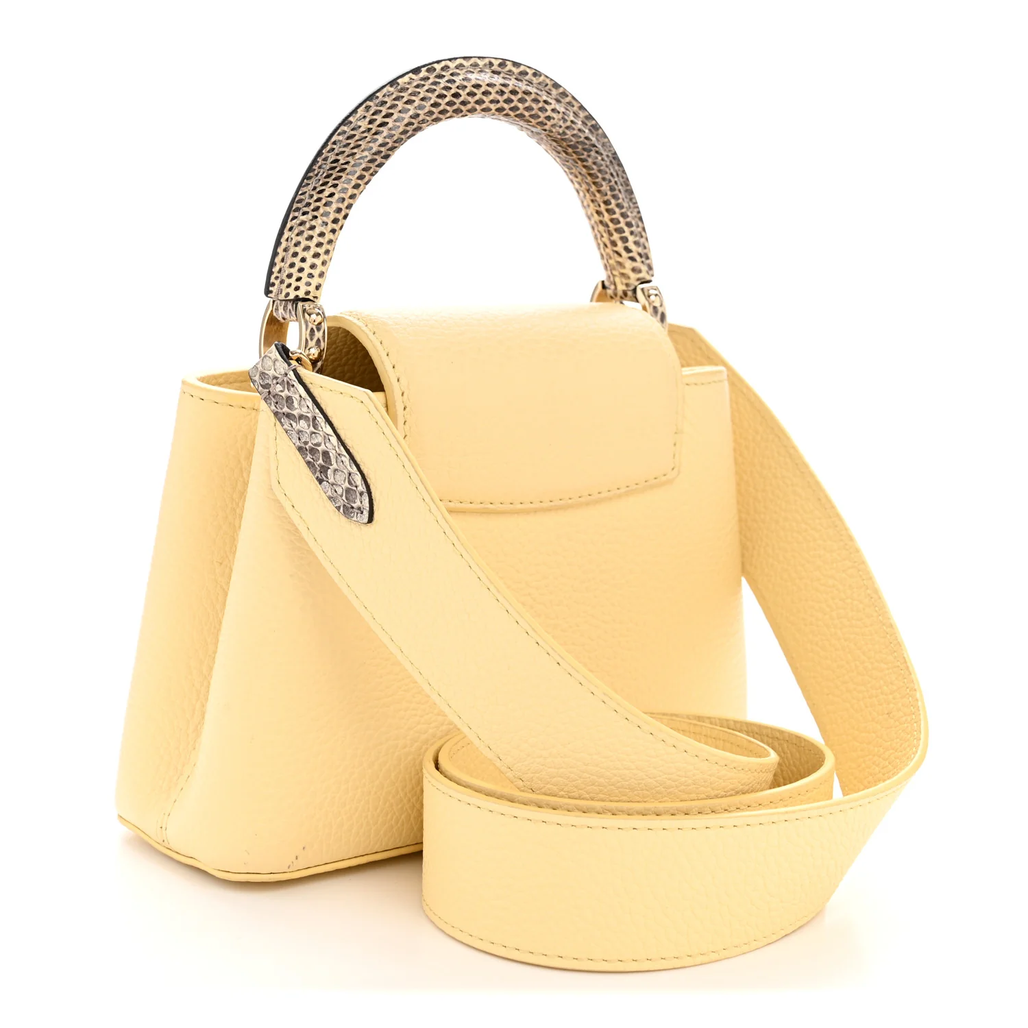 Taurillon Snakeskin Mini Capucines Banane - Top Club