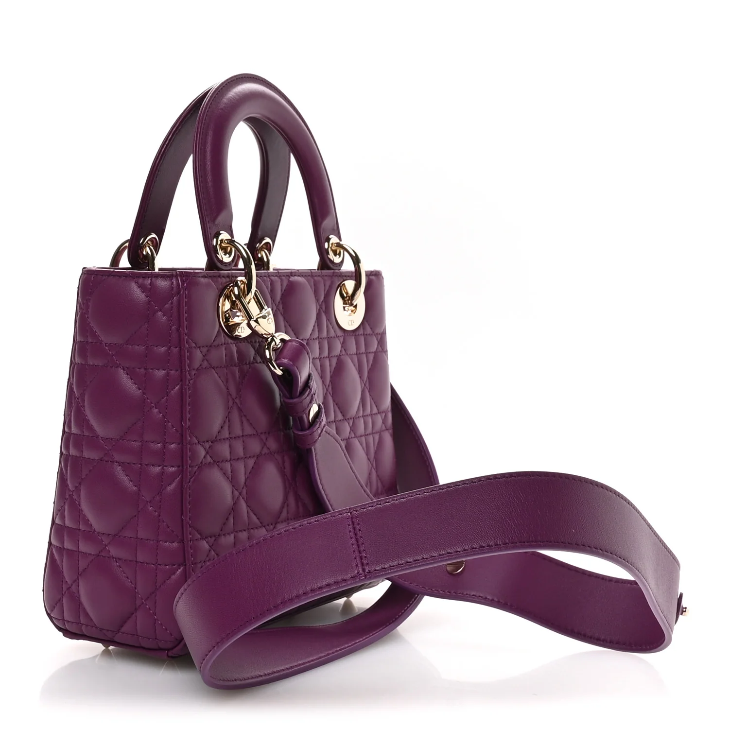 Lambskin Cannage Small My ABCDior Lady Dior Purple - Top Club