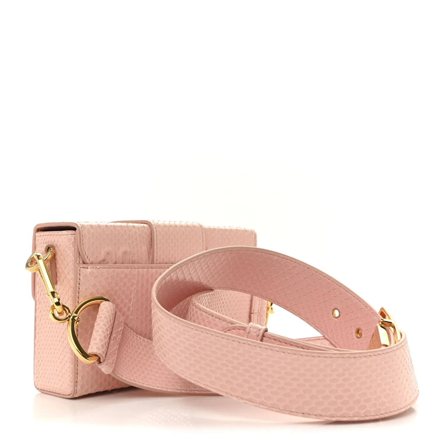 Snakeskin 30 Montaigne Box Bag Rose Clair - Top Club