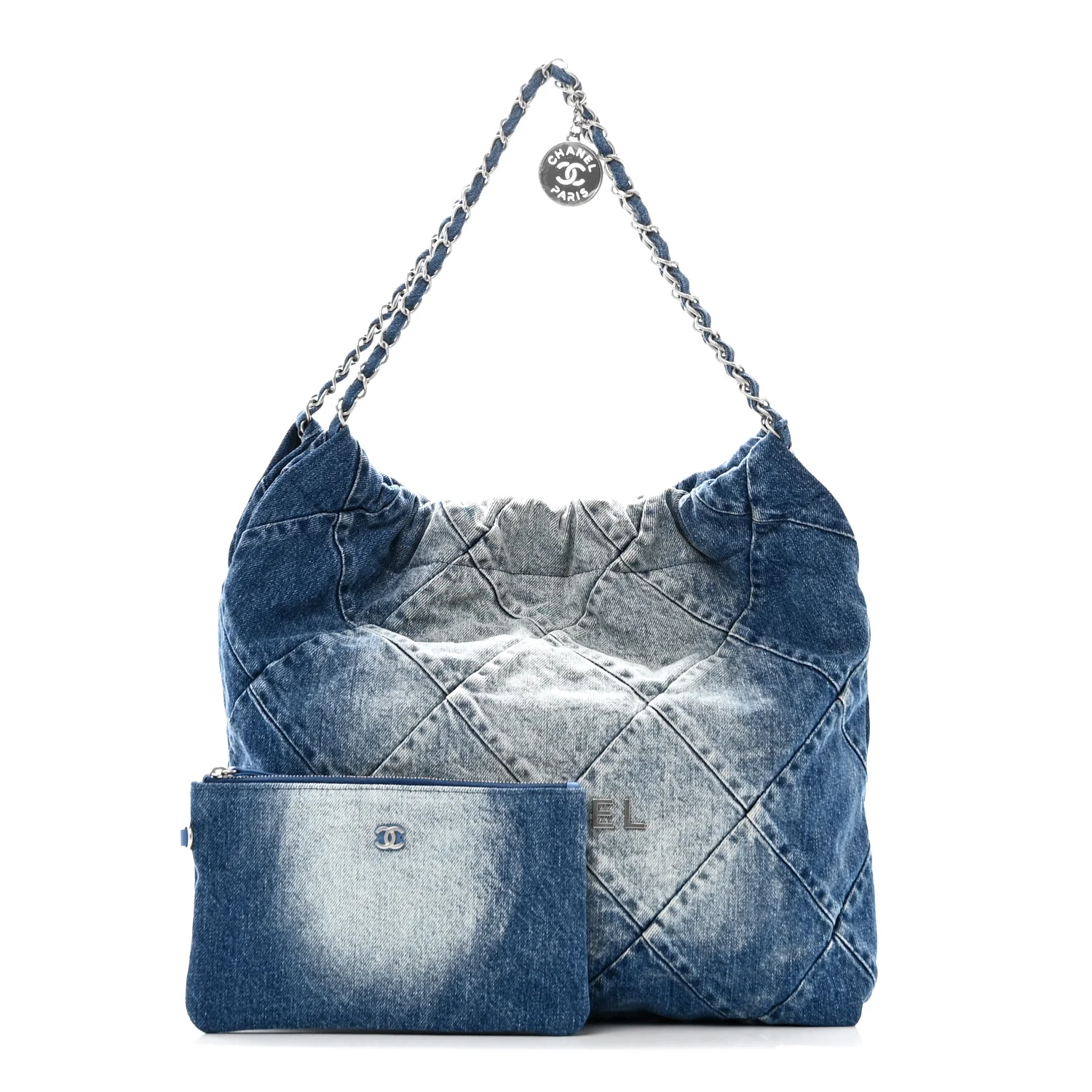 Denim Quilted Chanel 22 Blue - Top Club