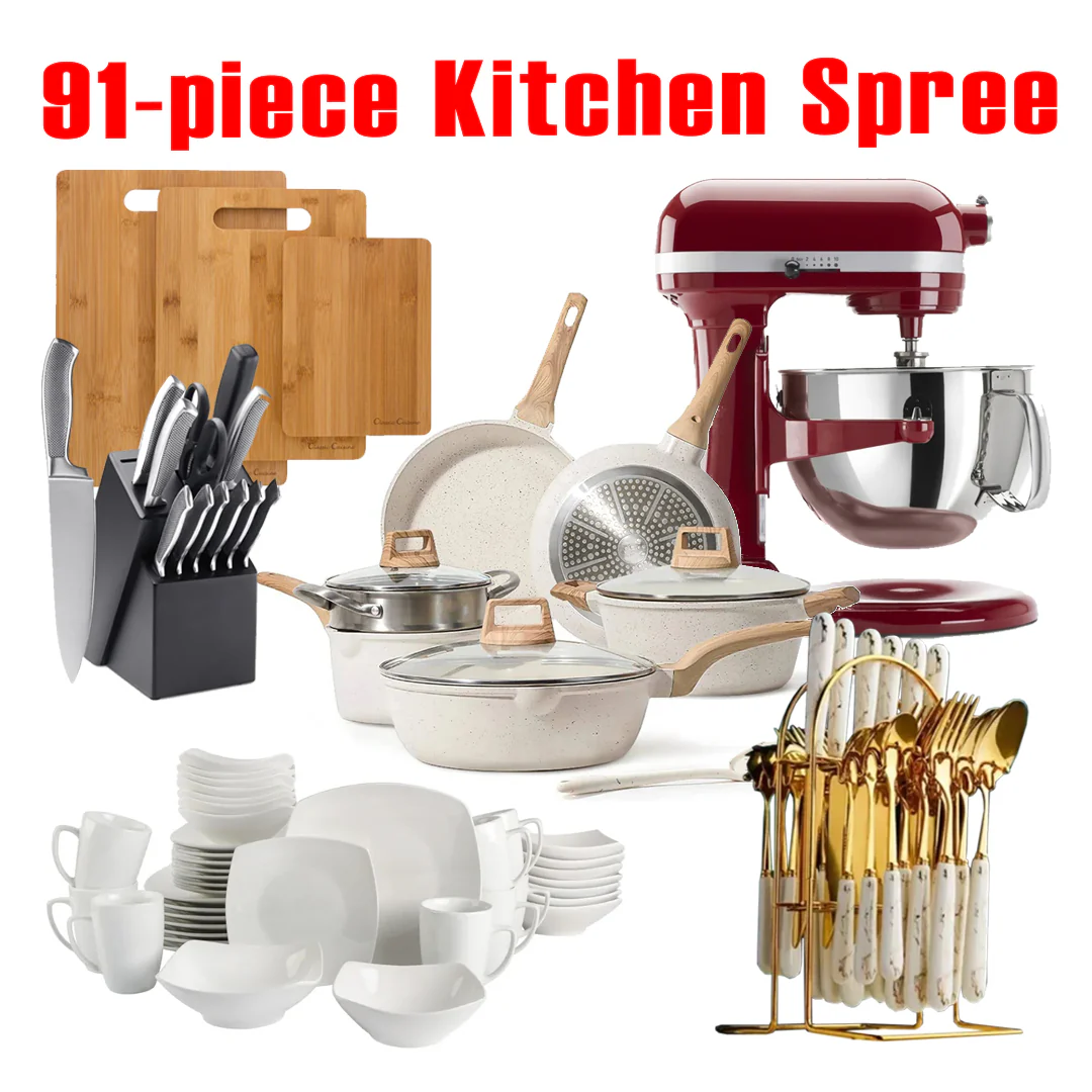 Limited time promotion, 91 piece Kitchen Spree offer to meet all kitchen needs